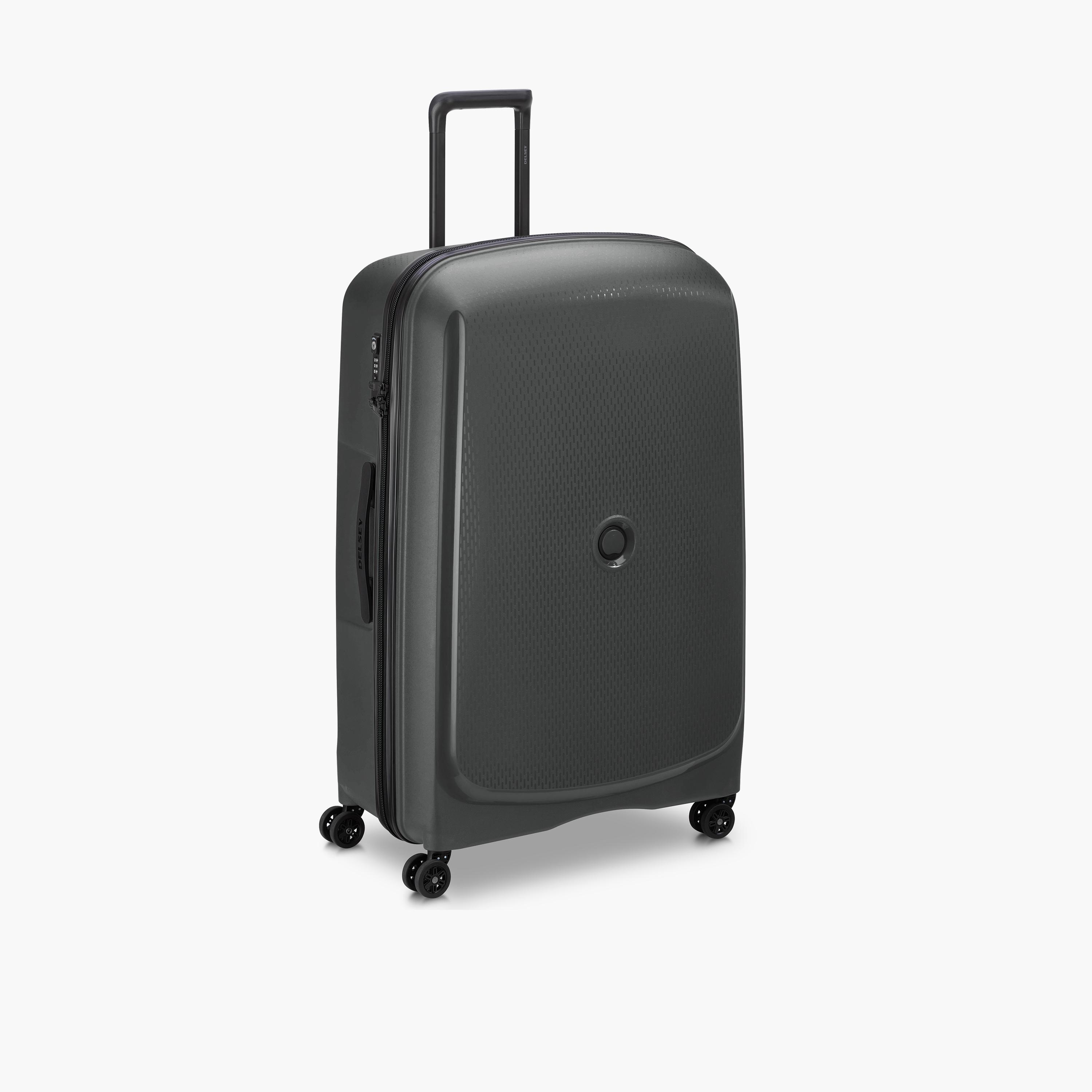 Delsey Paris Belmont + Hardcase Expendable Double Wheel Luggage Suitcase 83 CM Black-travel-luggagesandbags-luggage-image-1