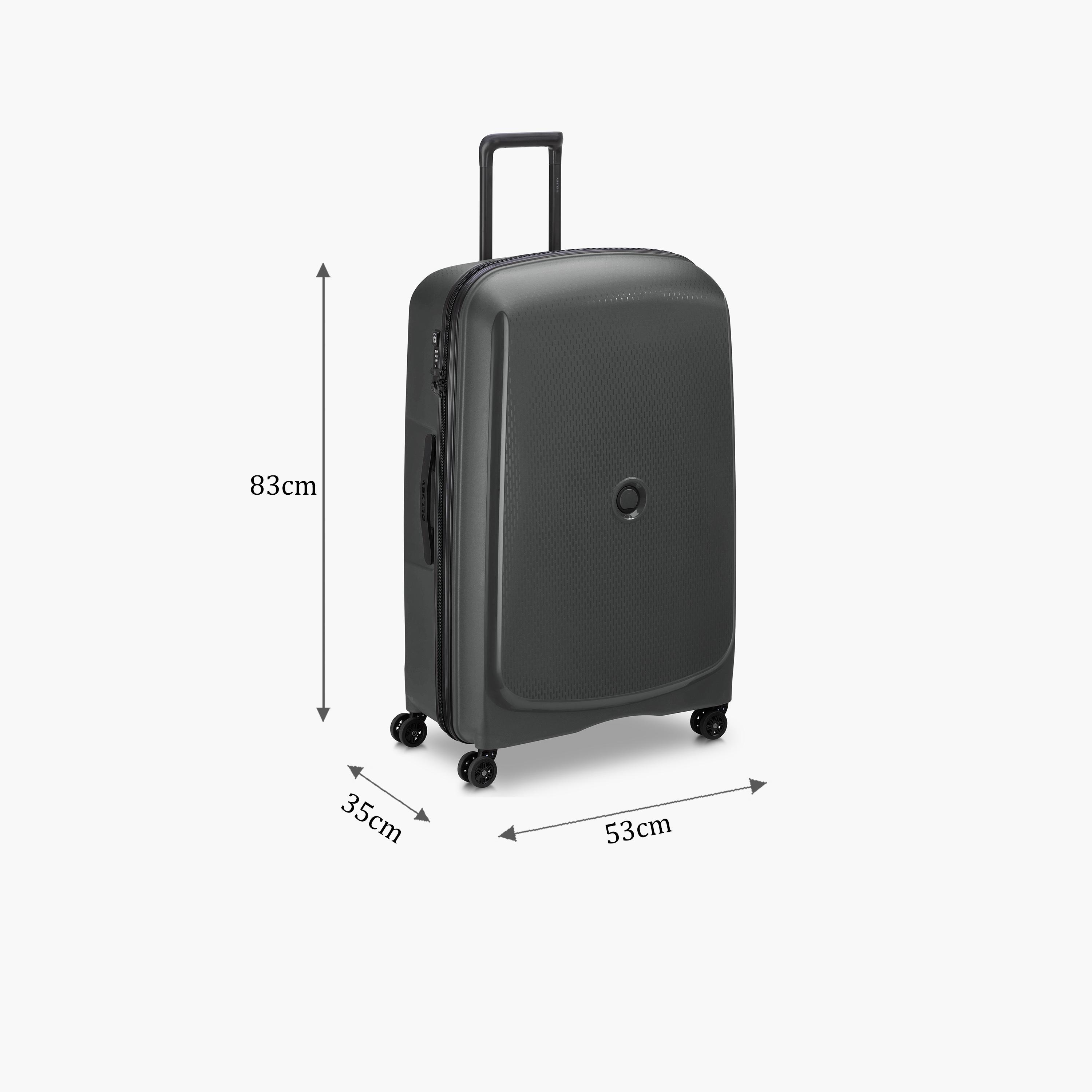 Delsey Paris Belmont + Hardcase Expendable Double Wheel Luggage Suitcase 83 CM Black-travel-luggagesandbags-luggage-image-2