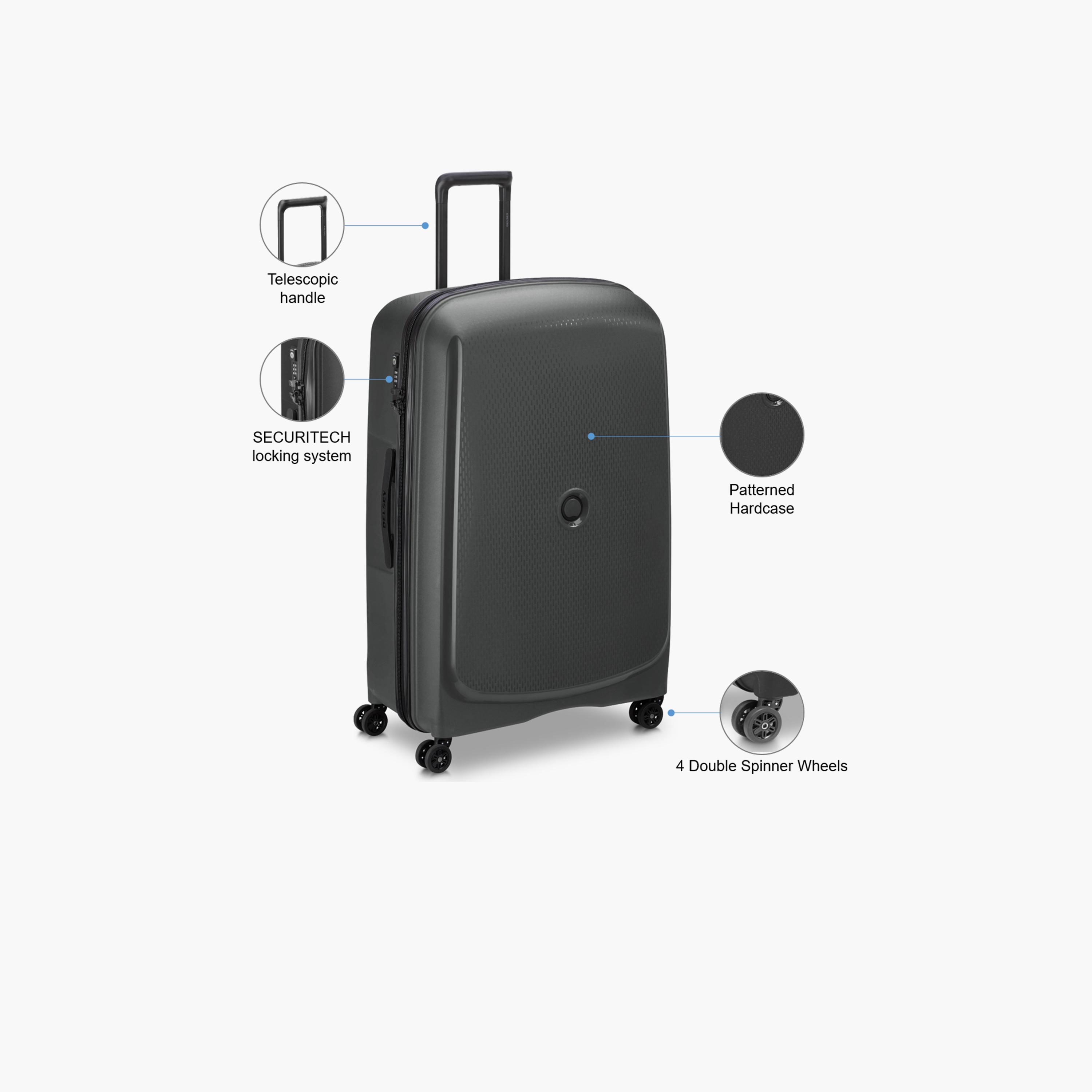 Delsey Paris Belmont + Hardcase Expendable Double Wheel Luggage Suitcase 83 CM Black-travel-luggagesandbags-luggage-image-3