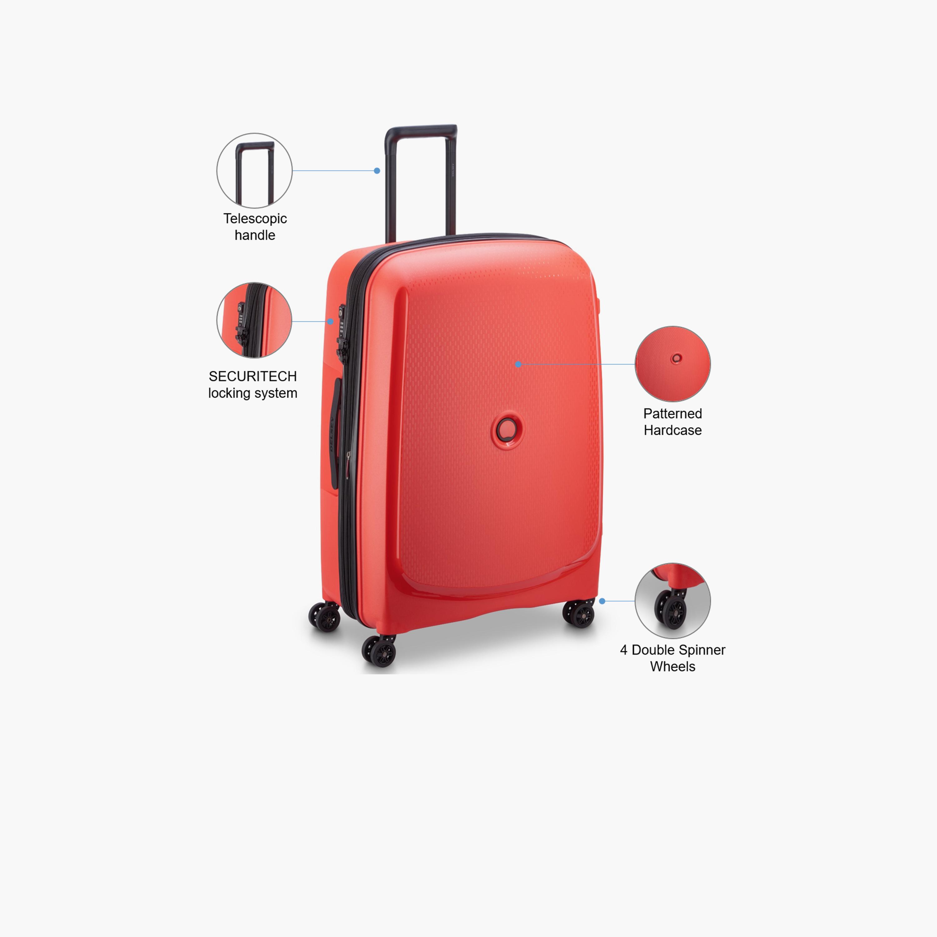 Delsey Paris Belmont + Hardcase Expendable Double Wheel Luggage Suitcase 83 CM Faded Red-travel-luggagesandbags-luggage-image-3