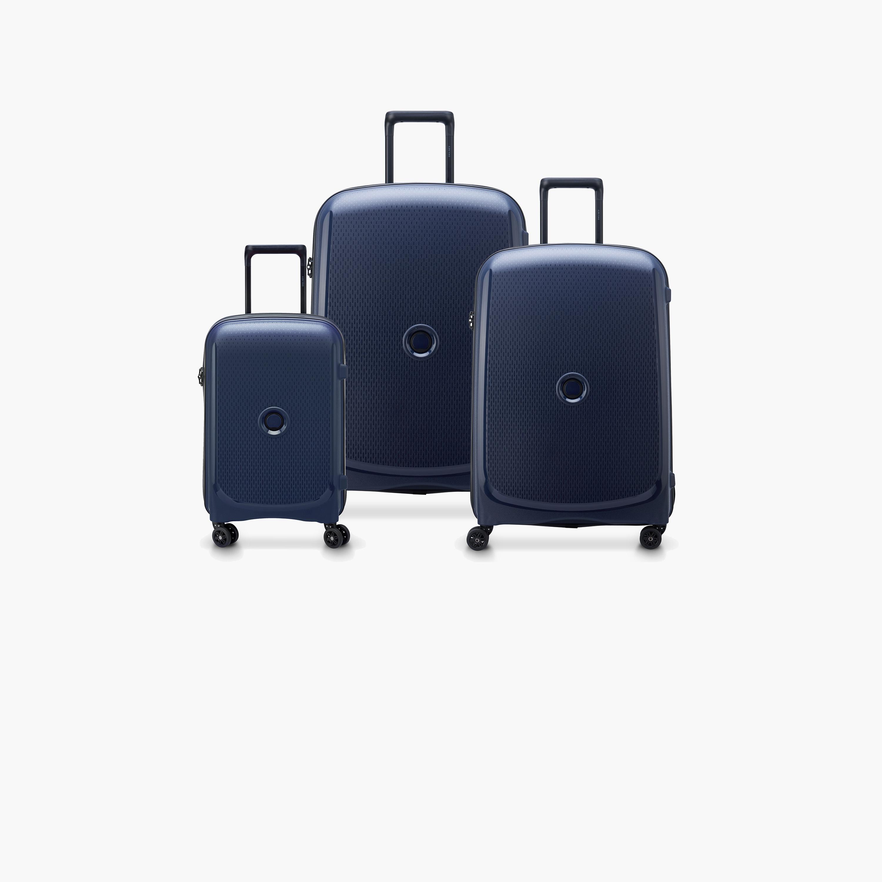 Delsey Paris Belmont + Hardcase Double Wheel Luggage Suitcase 3pcs set (L+M+S) 55/71/83 CM Blue-travel-luggagesandbags-luggage-image-1