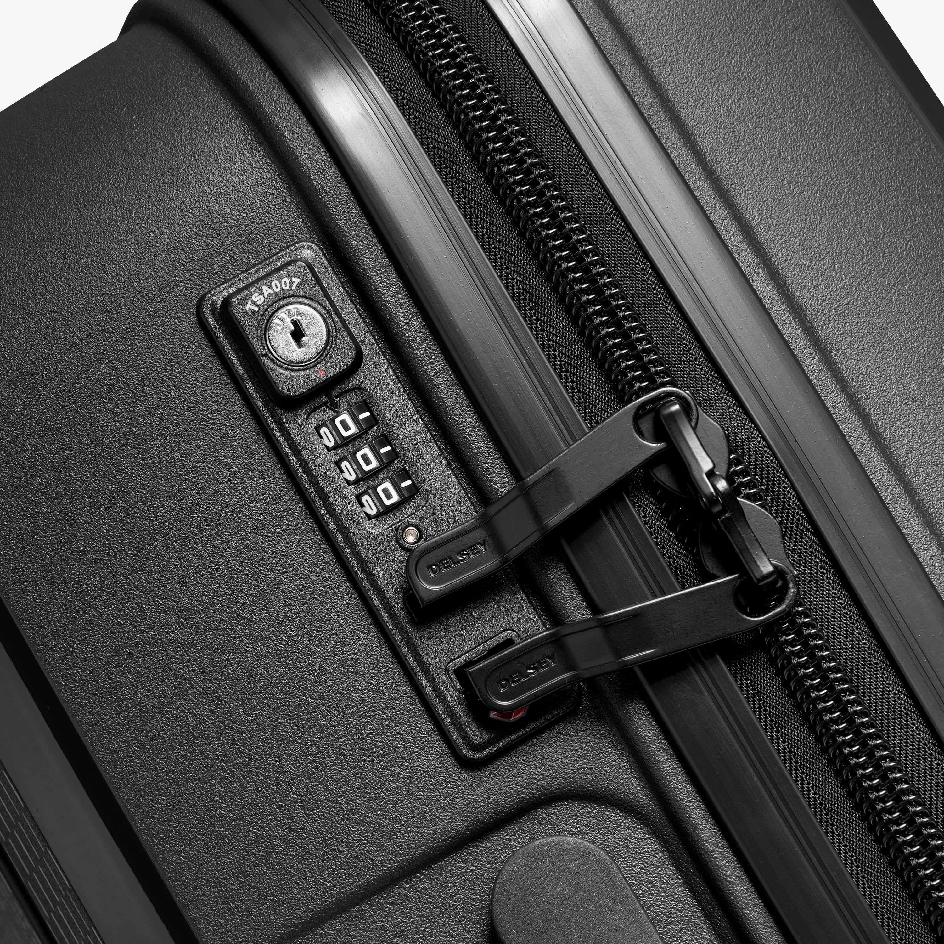 Delsey Paris Belmont + Hardcase Double Wheel Luggage Suitcase 3pcs set (L+M+S) 55/71/83 CM Black-travel-luggagesandbags-luggage-image-5