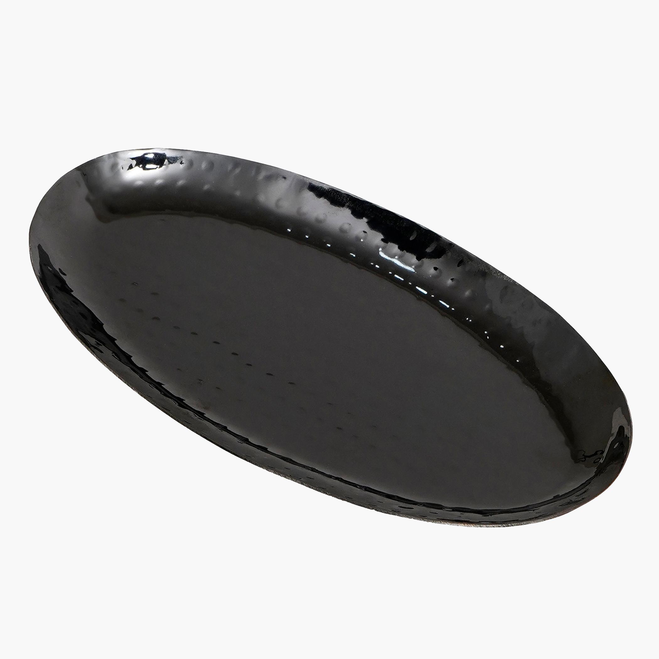 Hammered Texture Serving Platter - 25x14 cms-household-dining-serveware-servingplatters-image-4
