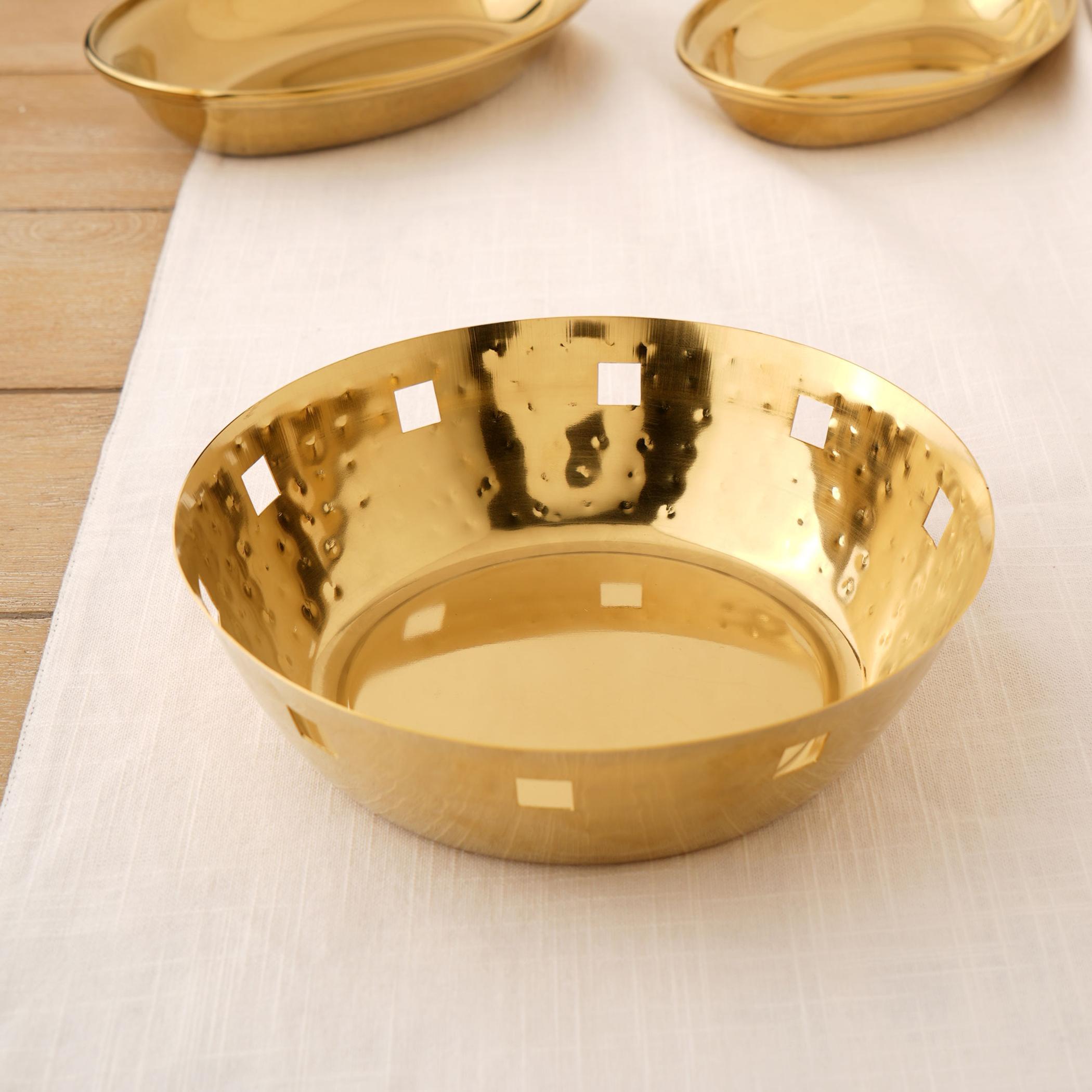Hammered Textured Bread Basket-household-kitchen-kitchentoolsandutensils-foodservingtools-image-4
