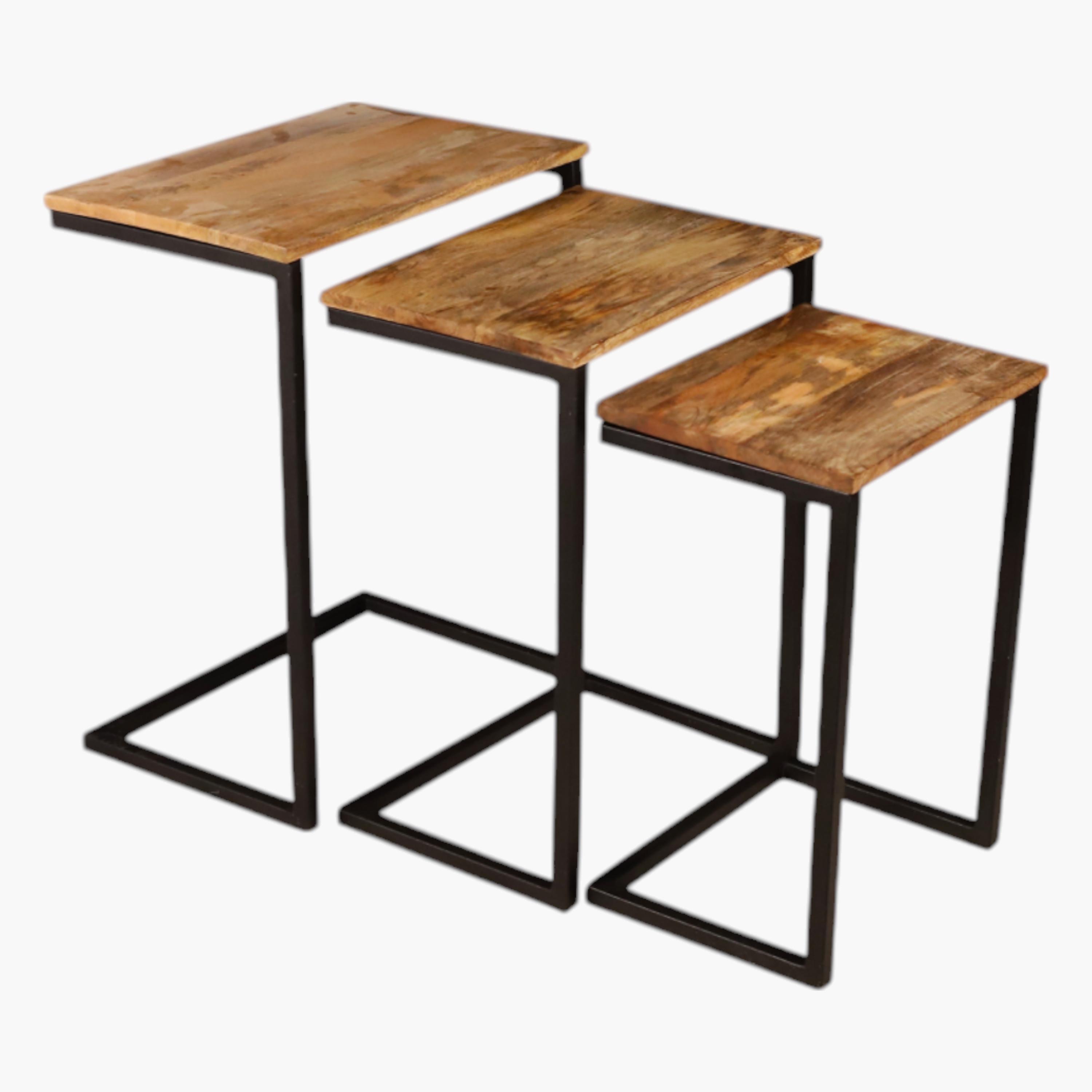 Wooden Top Nesting Table - Set of 3-furniture-livingroom-nestoftables-image-2