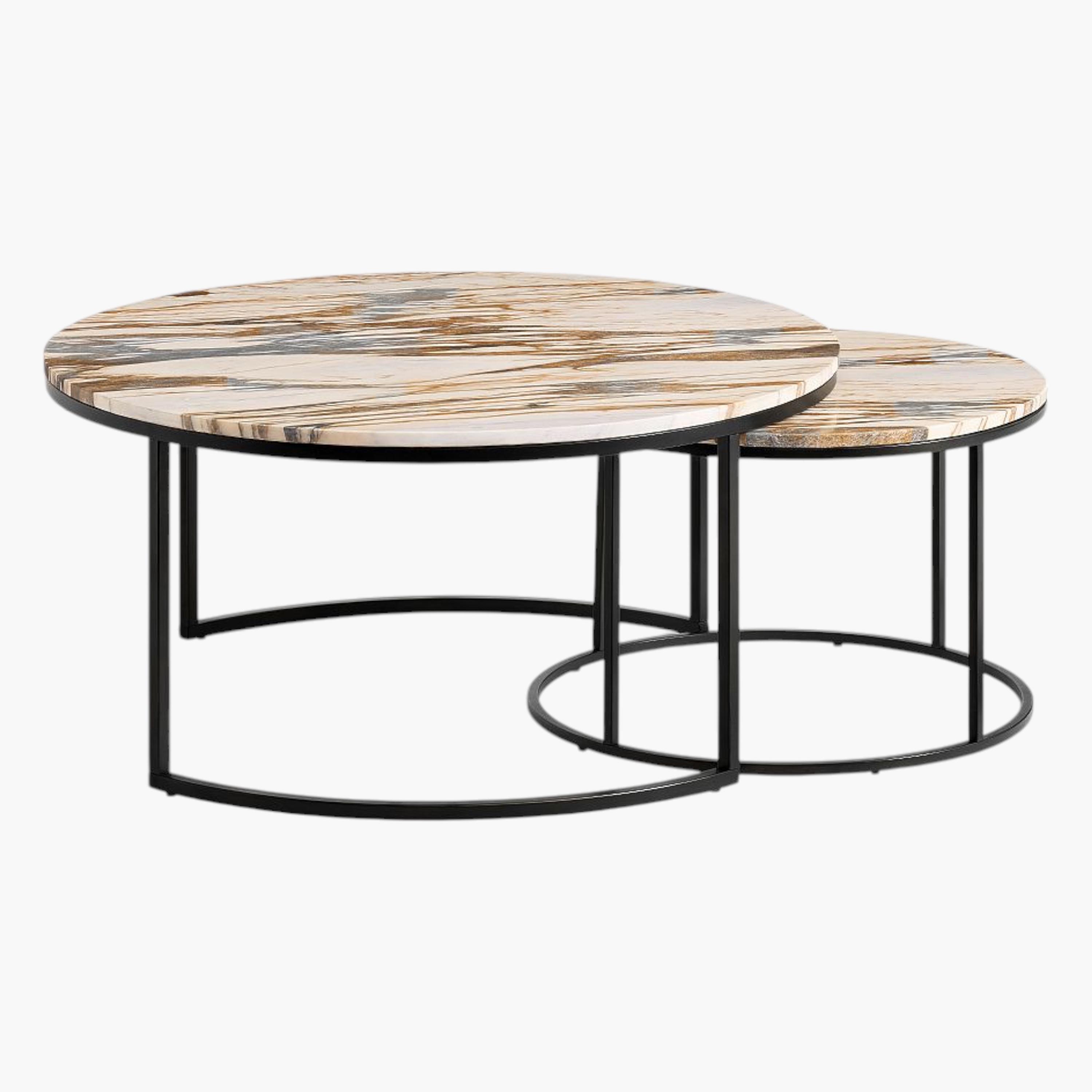 طقم طاولات متداخلة ثنائي بسطح خشب تورونتو - أفا ديزاينز-furniture-livingroom-sideandendtables-image-3