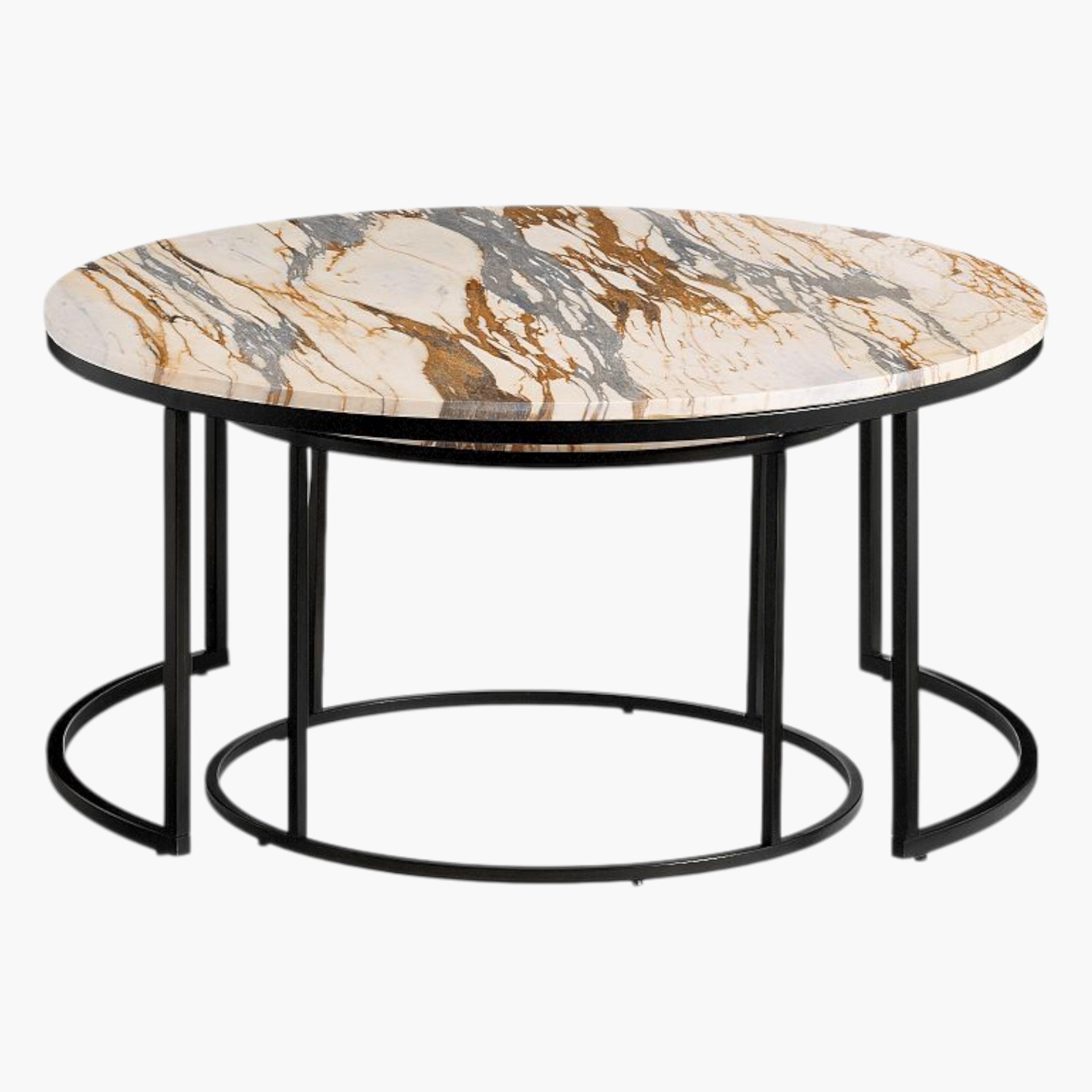 طقم طاولات متداخلة ثنائي بسطح خشب تورونتو - أفا ديزاينز-furniture-livingroom-sideandendtables-image-4
