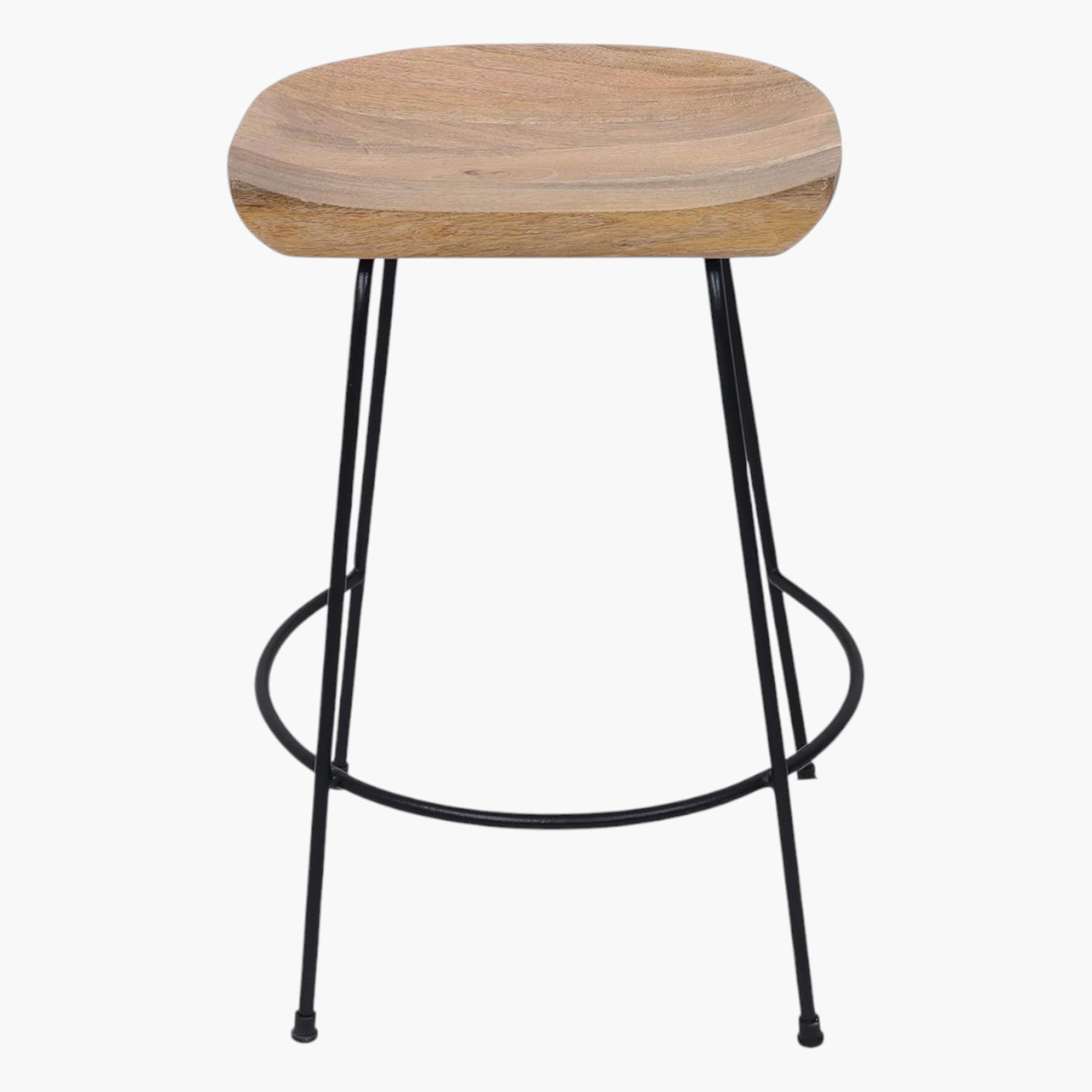 Wooden Top 2-Piece Bar Stool Set - 40x49x64 cms-furniture-livingroom-sideandendtables-image-2