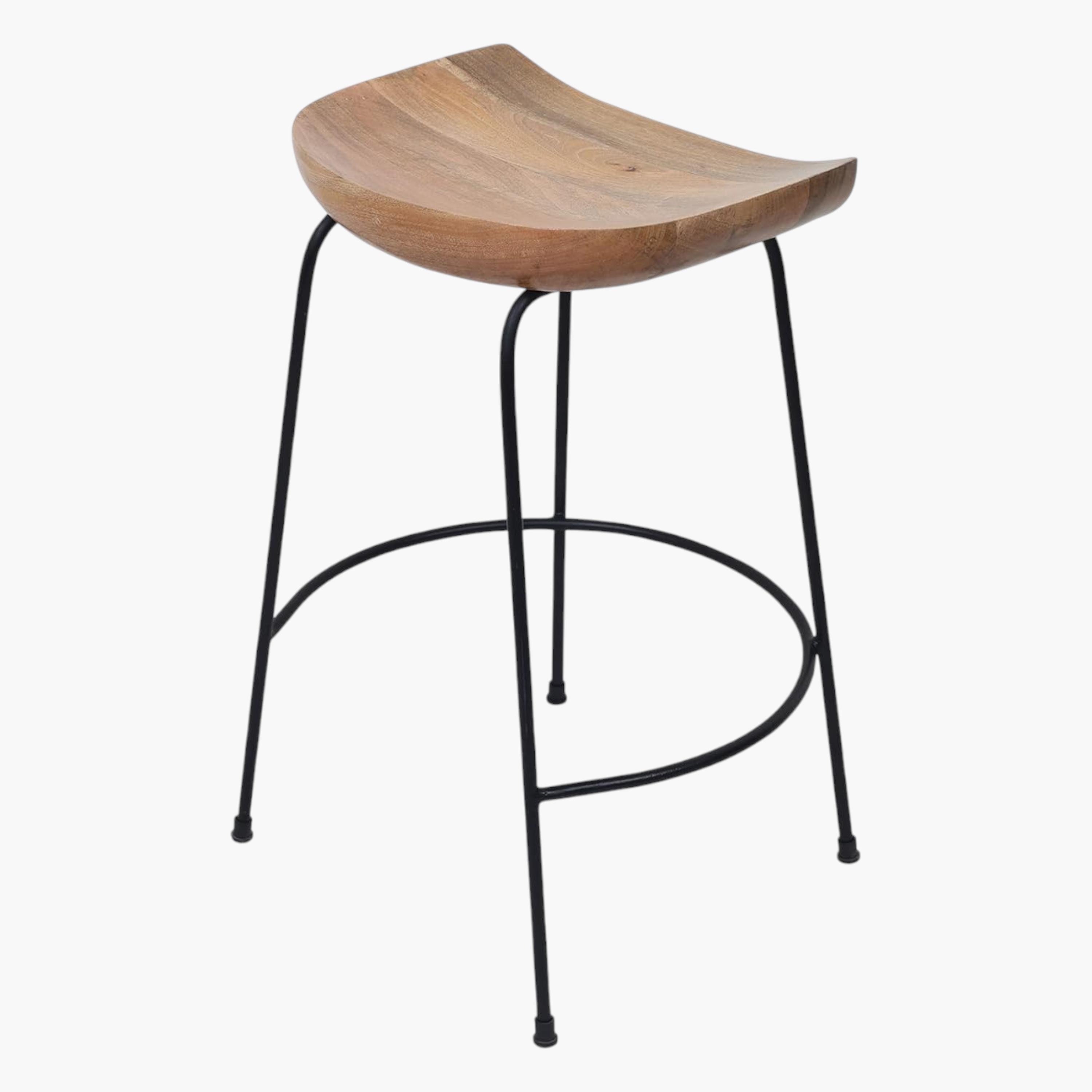Wooden Top 2-Piece Bar Stool Set - 40x49x64 cms-furniture-livingroom-sideandendtables-image-3