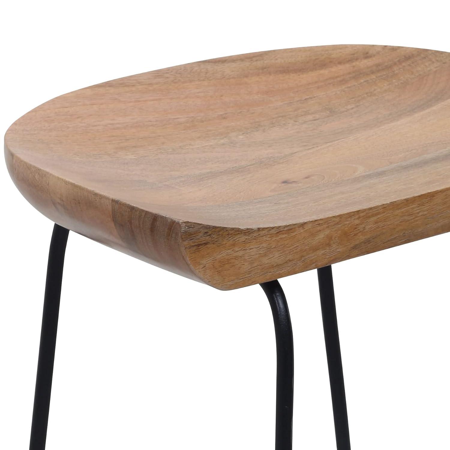 Wooden Top 2-Piece Bar Stool Set - 40x49x64 cms-furniture-livingroom-sideandendtables-image-6