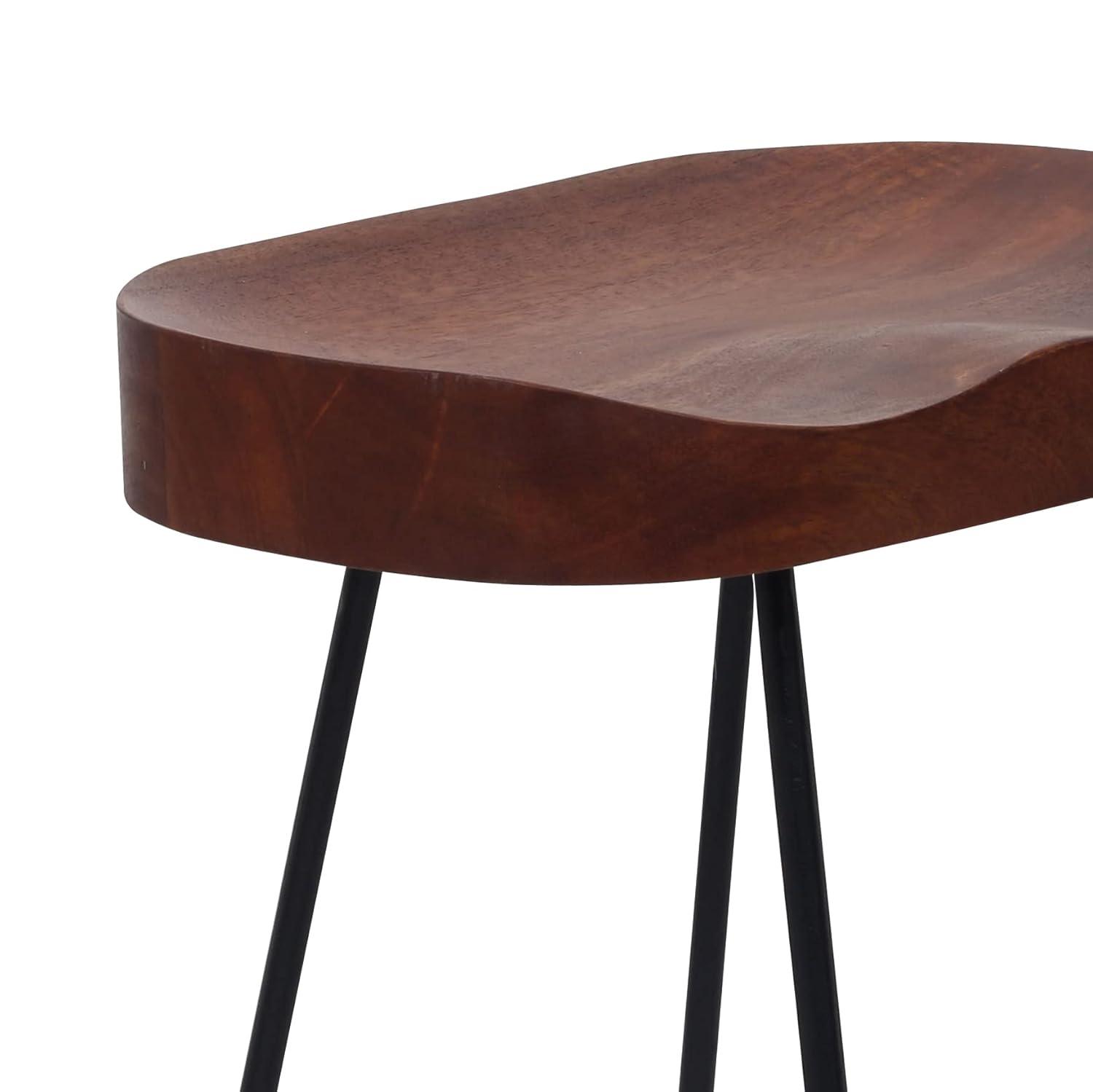 Wooden Seat Bar Stool - 41x41x51 cms-furniture-livingroom-sideandendtables-image-6