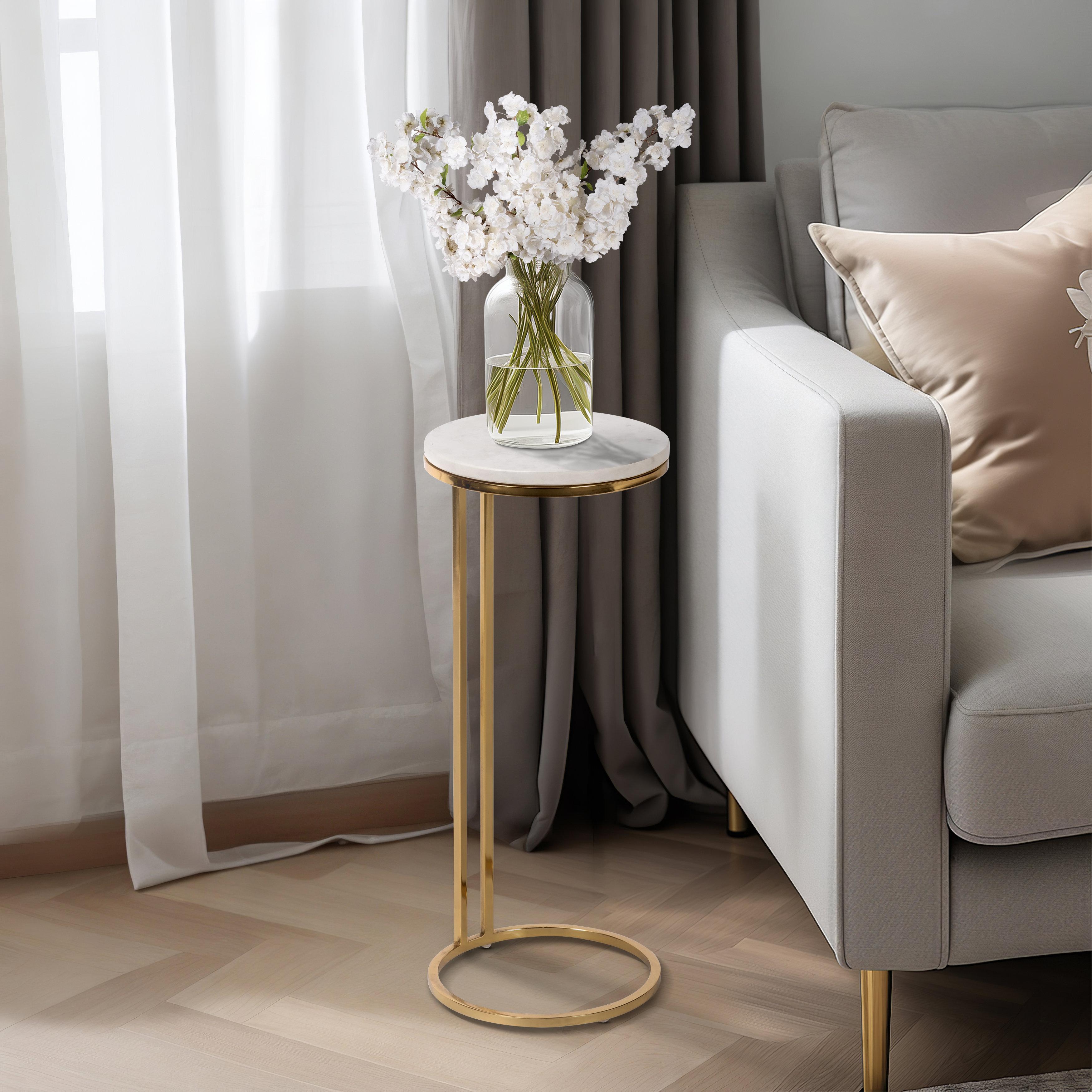 Marble Top Accent Table-furniture-livingroom-sideandendtables-image-1