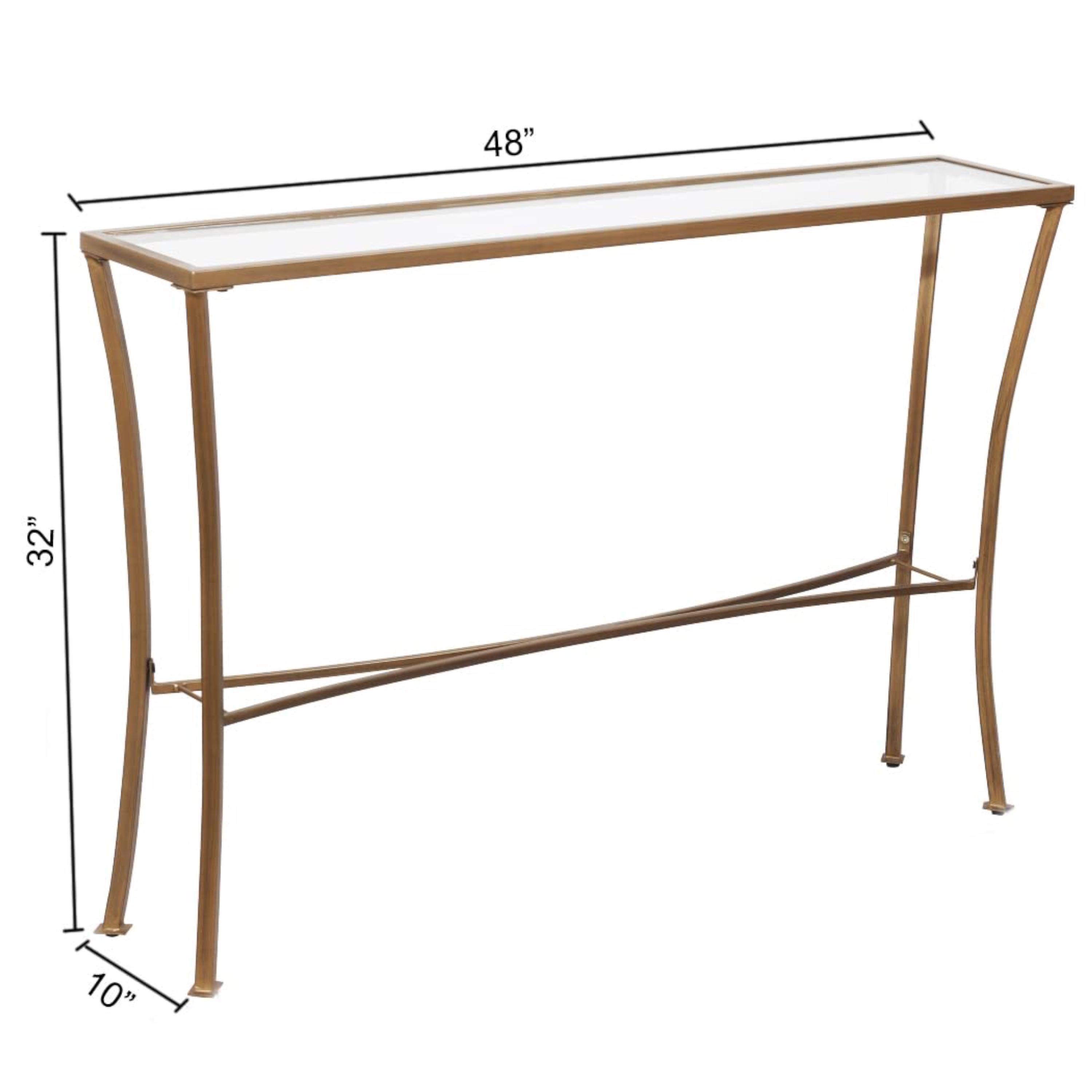 Glass Top Console Table - 46x41x64 cms-furniture-livingroom-sideandendtables-image-5