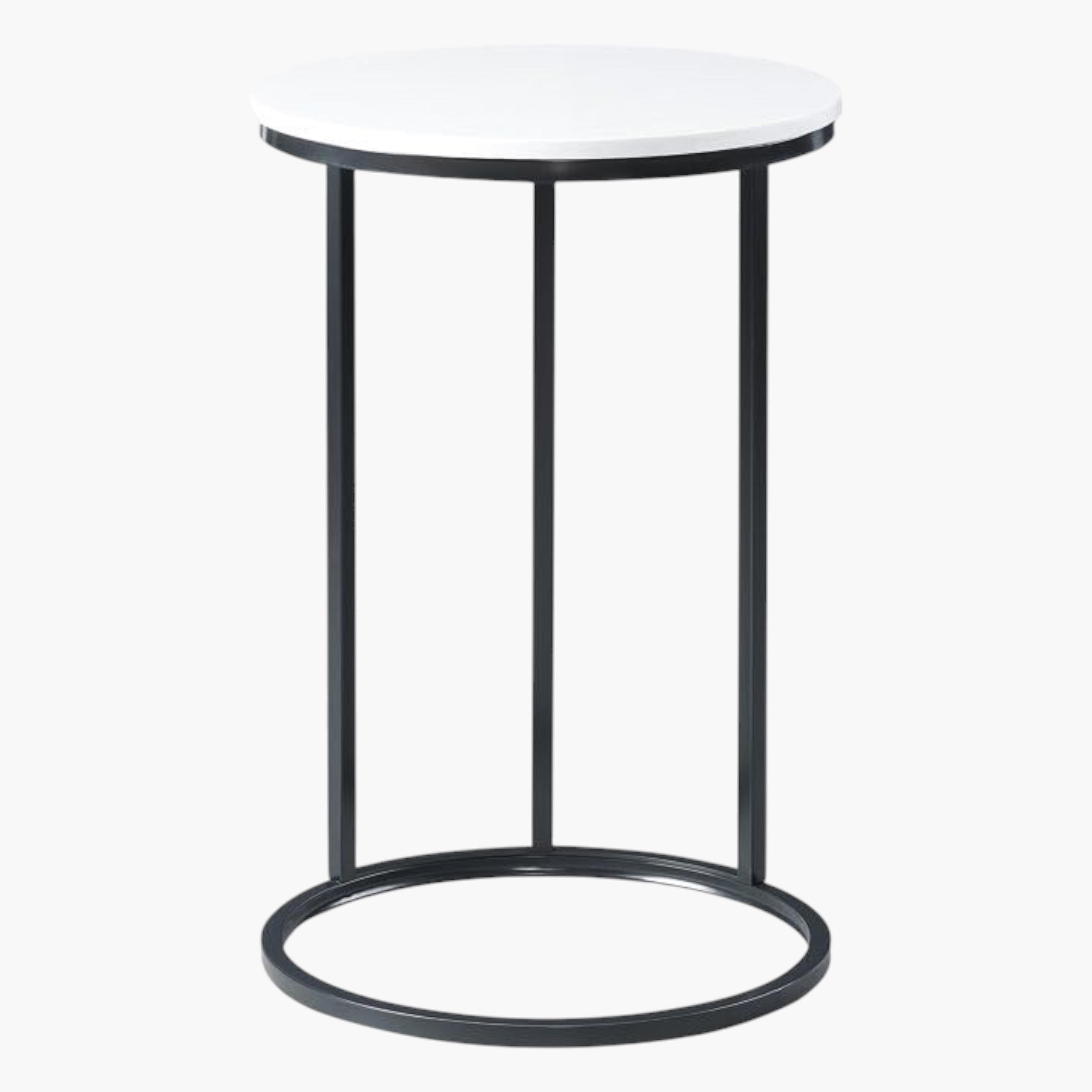 Marble Top Accent Table - 30x41x56 cms-furniture-livingroom-sideandendtables-image-2