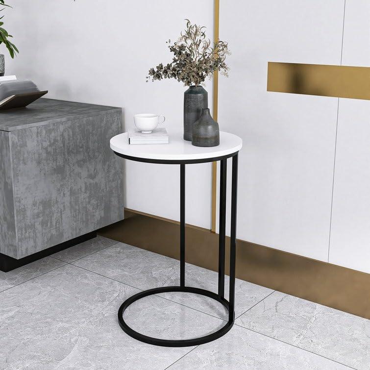 Marble Top Accent Table - 30x41x56 cms-furniture-livingroom-sideandendtables-image-5