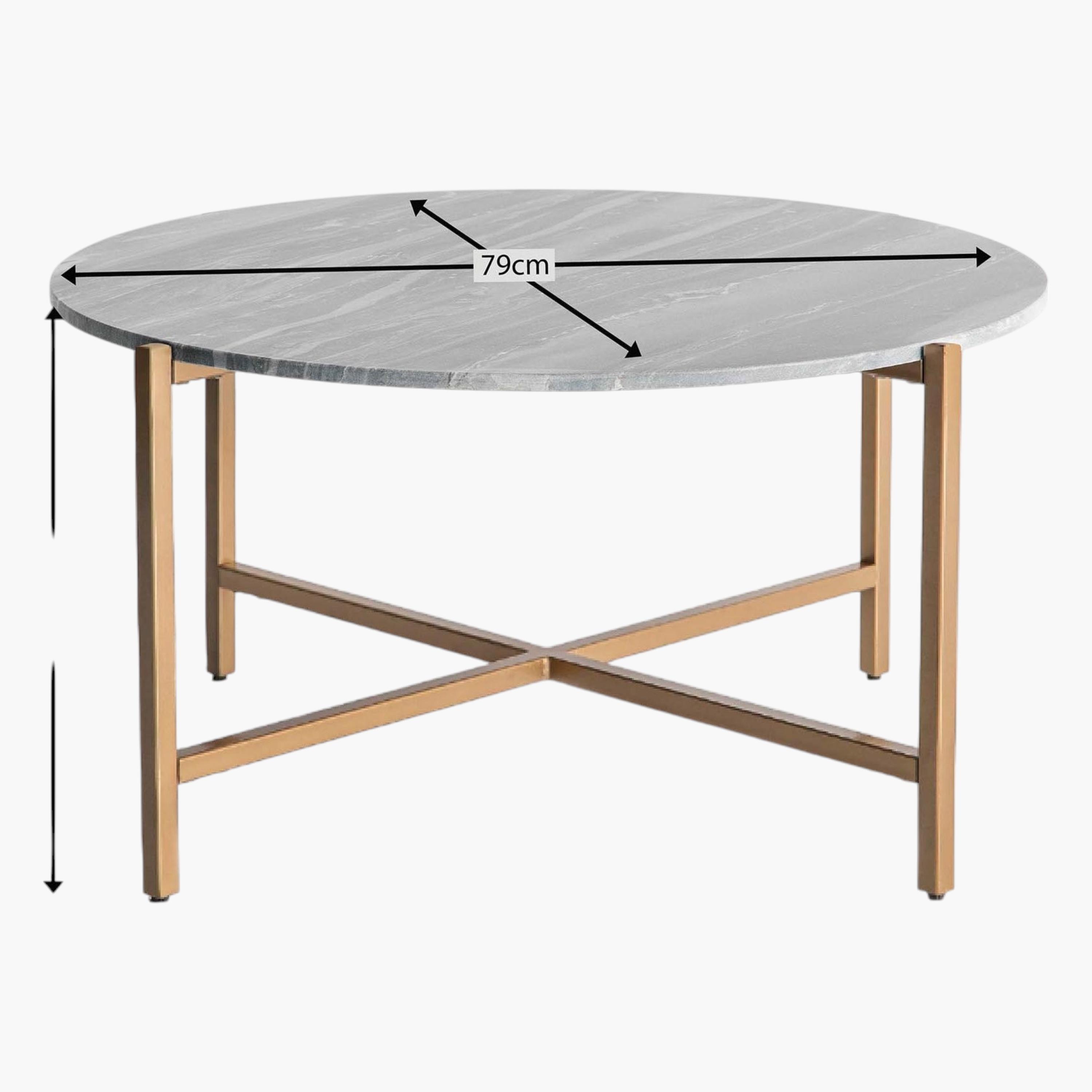 Elegant Contrast Marble Top Coffee Table-furniture-livingroom-sideandendtables-image-2