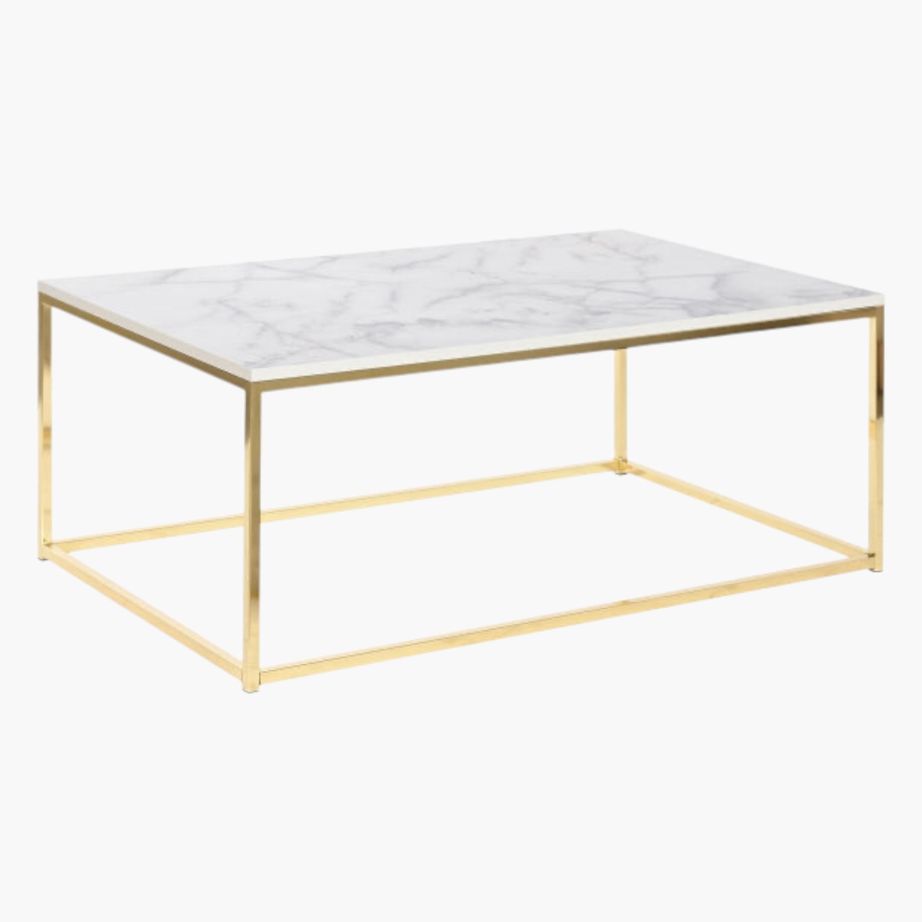 Sleek Marble Top Coffee Table-furniture-livingroom-sideandendtables-image-1