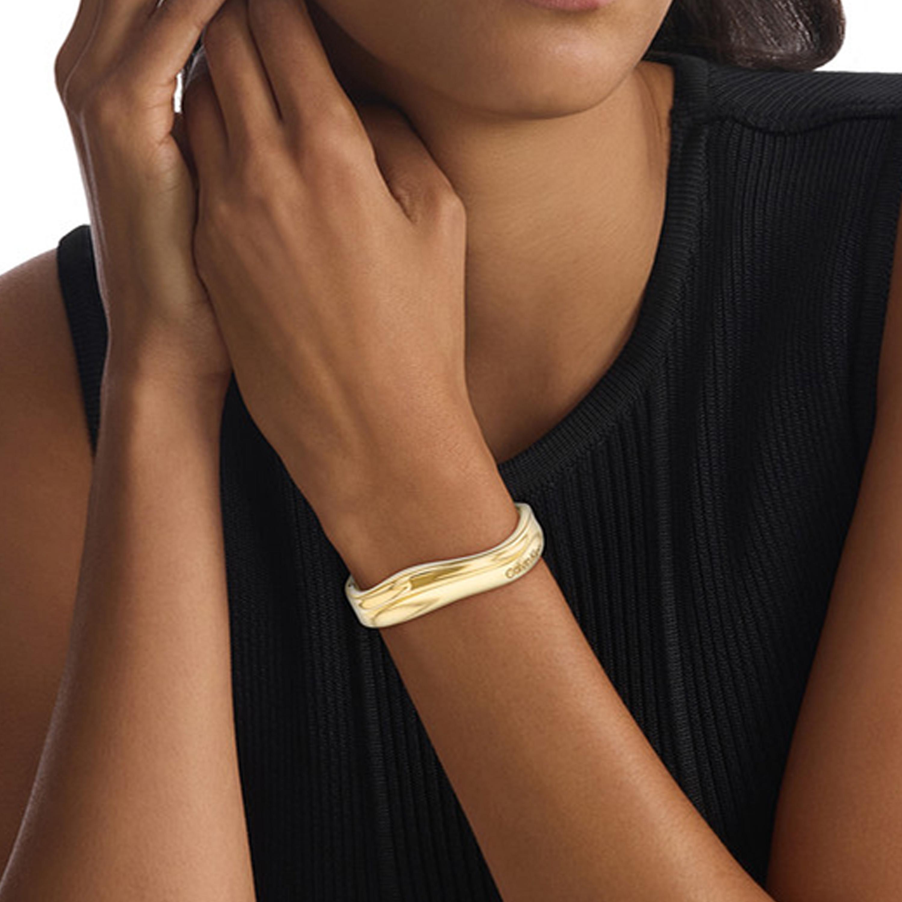 كالفين كلين-  سوار معدني ذهبي للنساء-women-watchesandjewellery-jewellery-banglesandbracelets-image-3