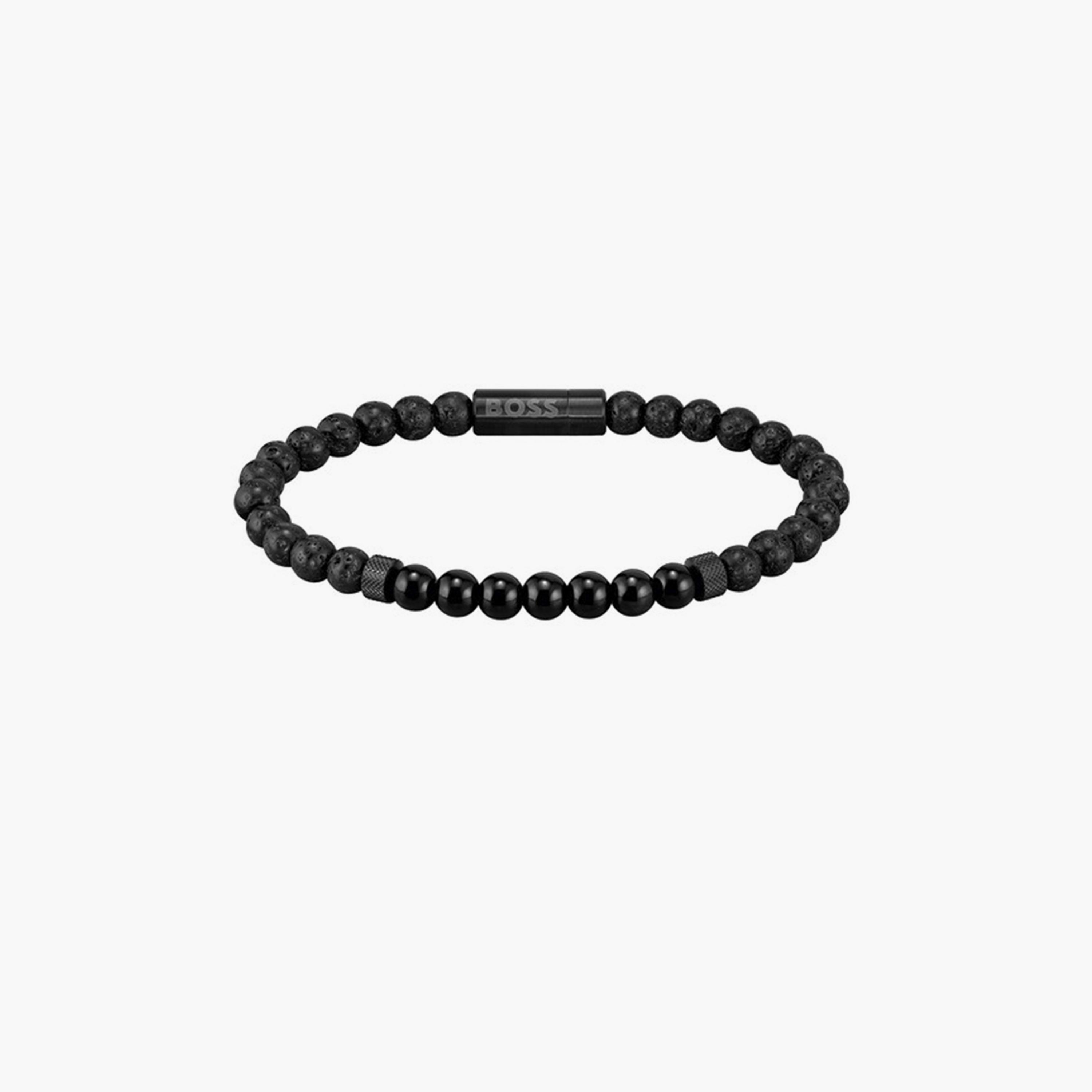 هوغو بوس-  سوار معدني أسود للرجال-men-watchesandjewellery-bracelets-image-1