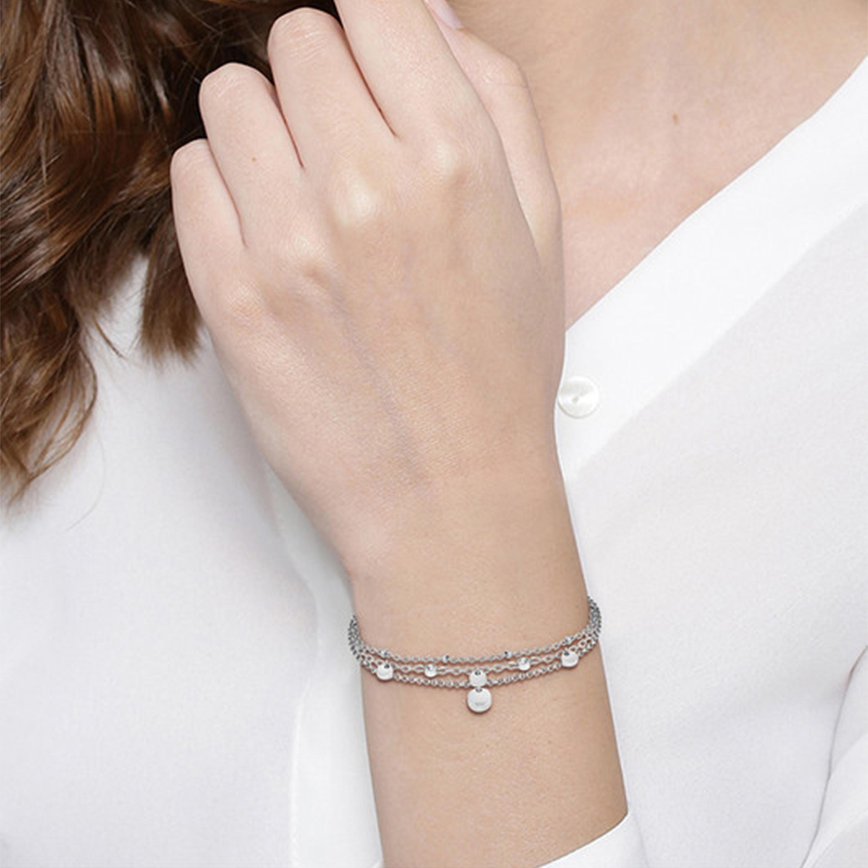 هوغو بوس-  سوار معدني فضي للنساء-women-watchesandjewellery-jewellery-banglesandbracelets-image-2