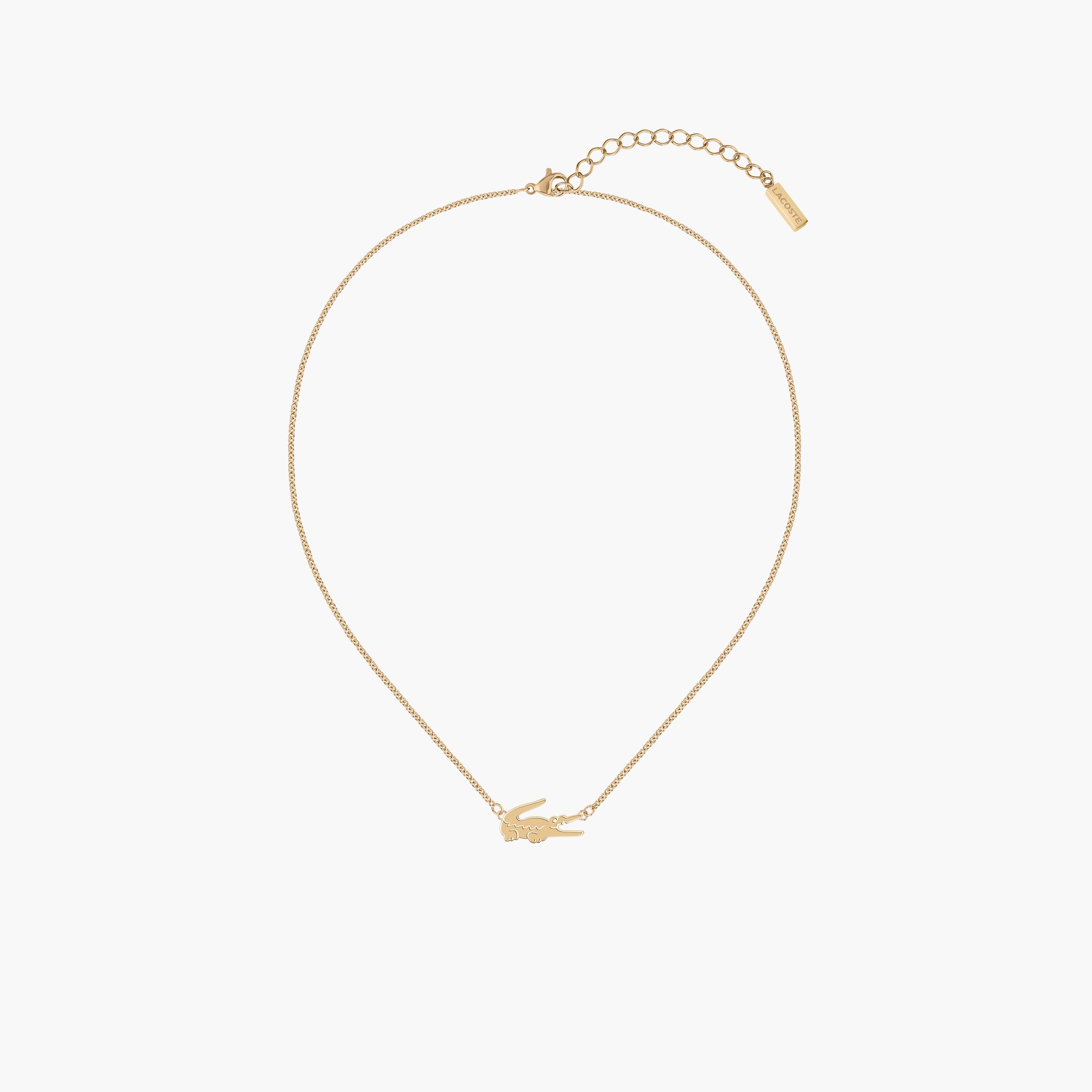 لاكوست-  قلادة نسائية ستانلس ستيل ذهبية منقوشة-women-watchesandjewellery-jewellery-necklacesandpendants-image-1
