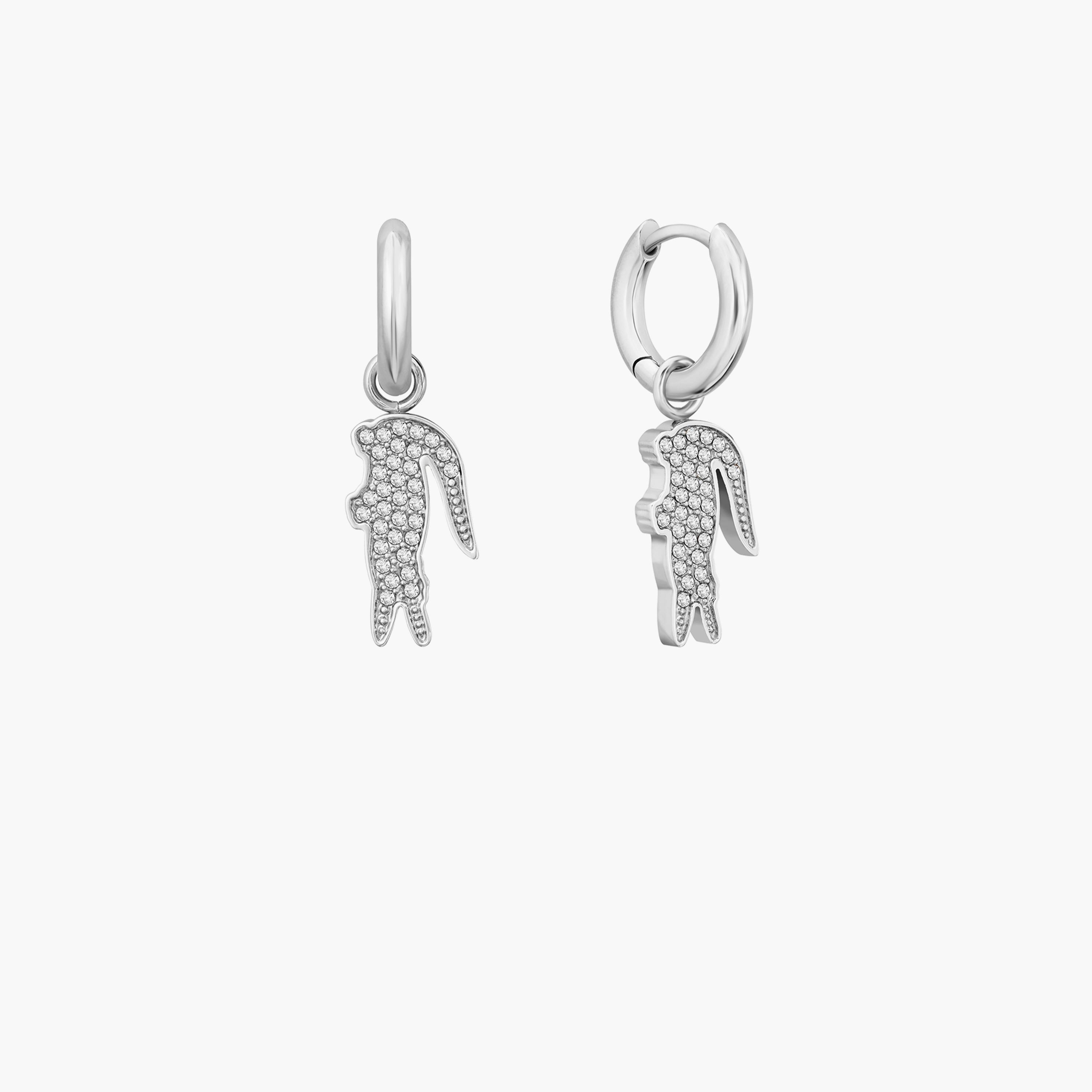 لاكوست-  أقراط نسائية ستانلس ستيل فضية منقوشة-women-watchesandjewellery-jewellery-earrings-image-2