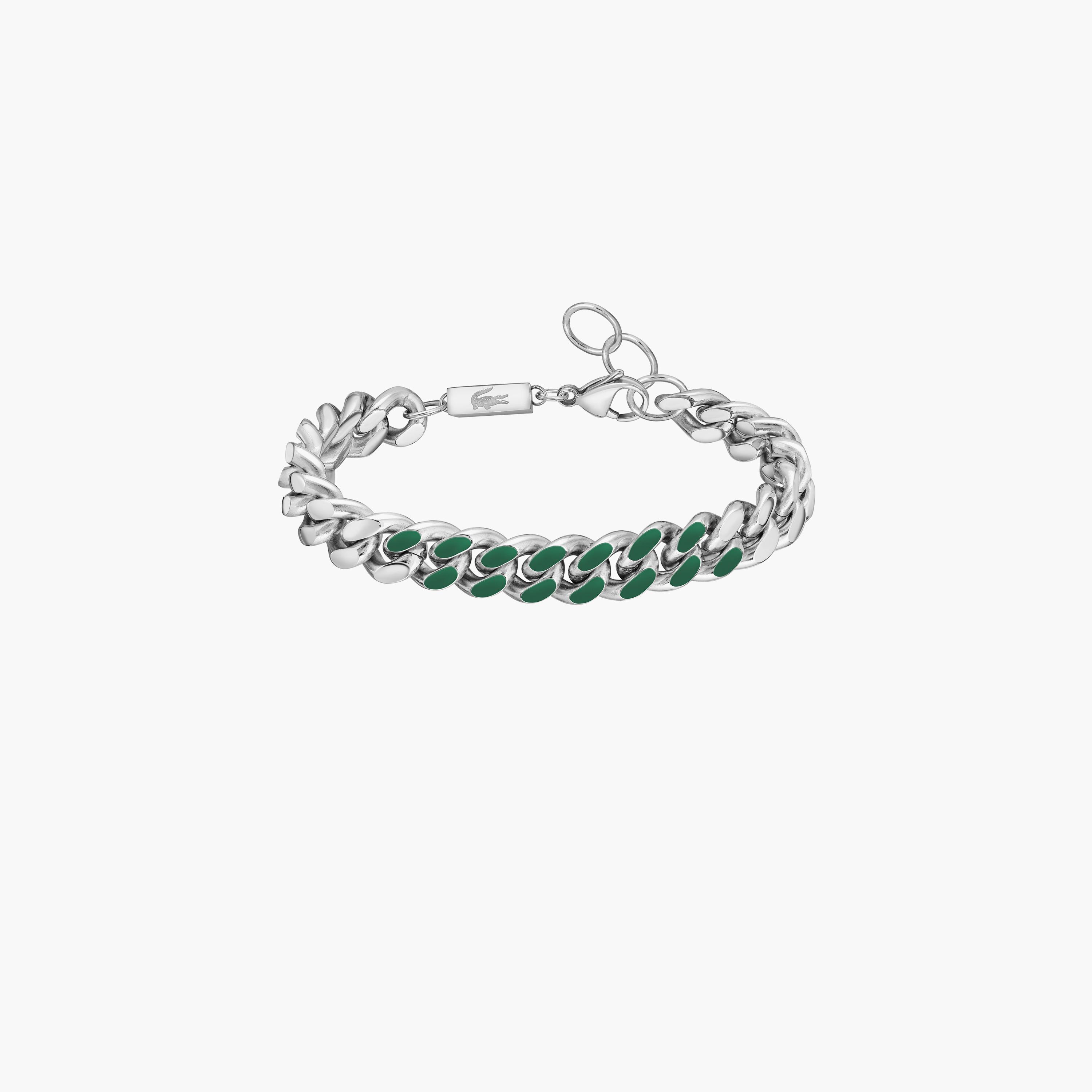 لاكوست-  سوار رجالي فضي معدني-men-watchesandjewellery-bracelets-image-1