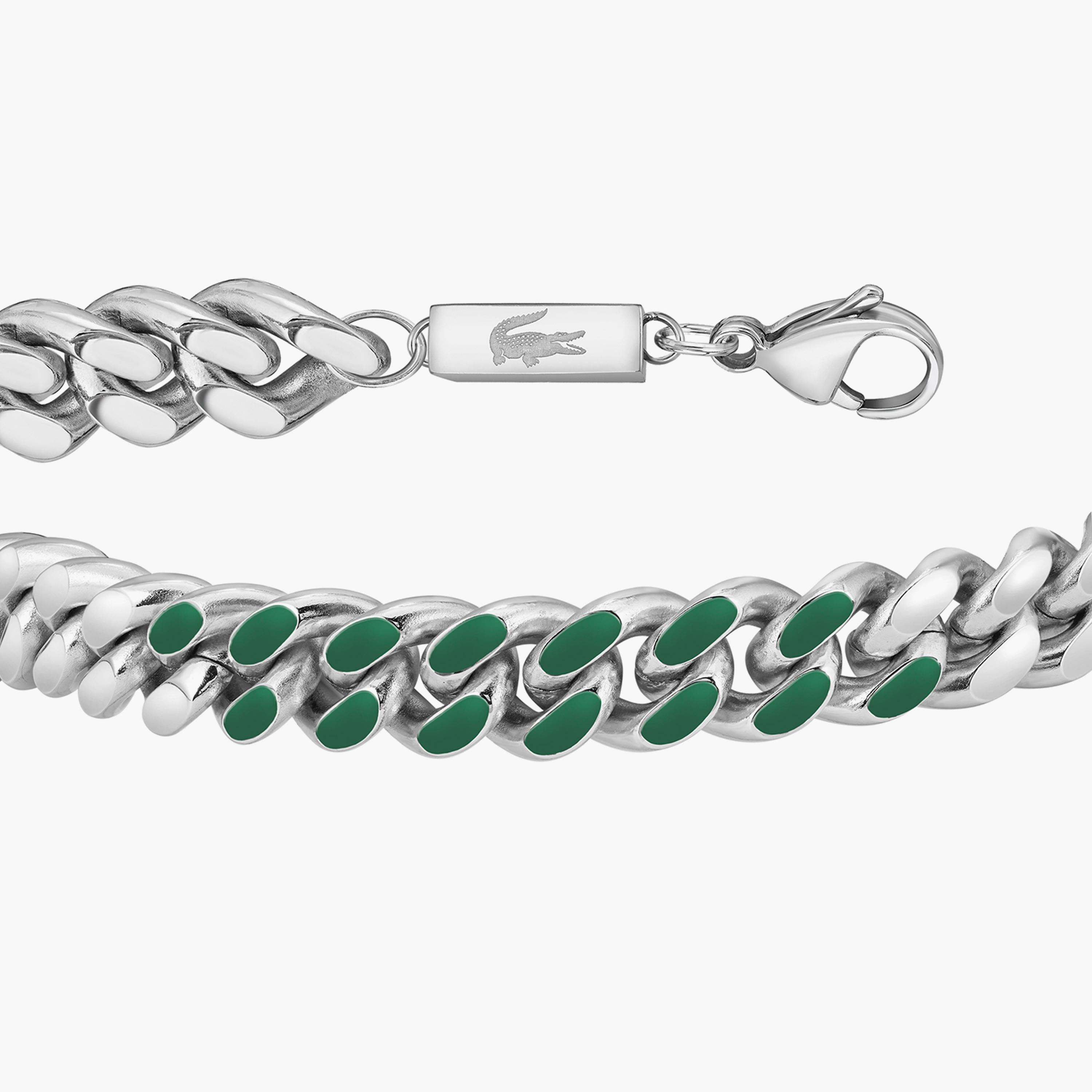 لاكوست-  سوار رجالي فضي معدني-men-watchesandjewellery-bracelets-image-3
