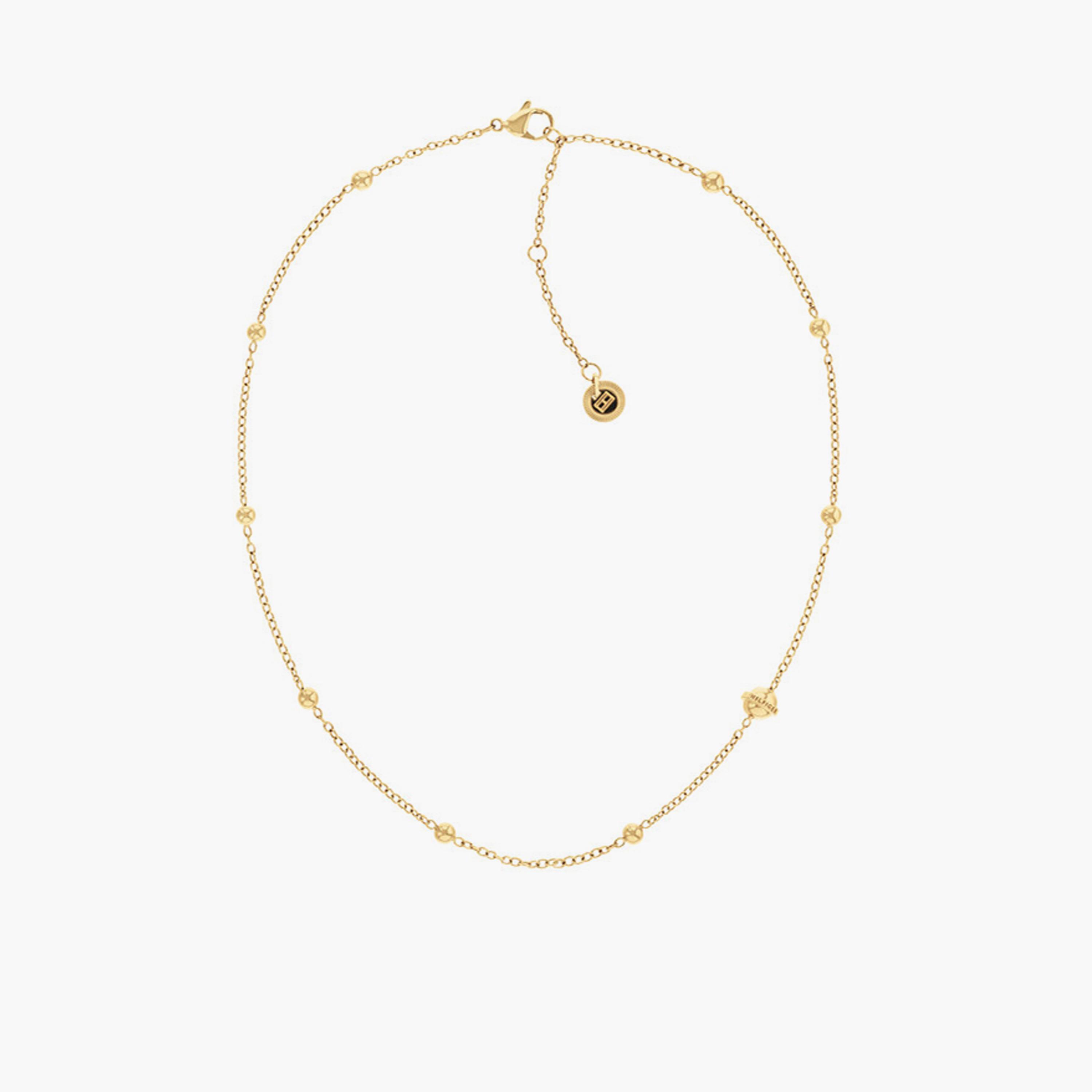 تومي هيلفيغر-  قلادة نسائية ستانلس ستيل ذهبية منقوشة-women-watchesandjewellery-jewellery-necklacesandpendants-image-1