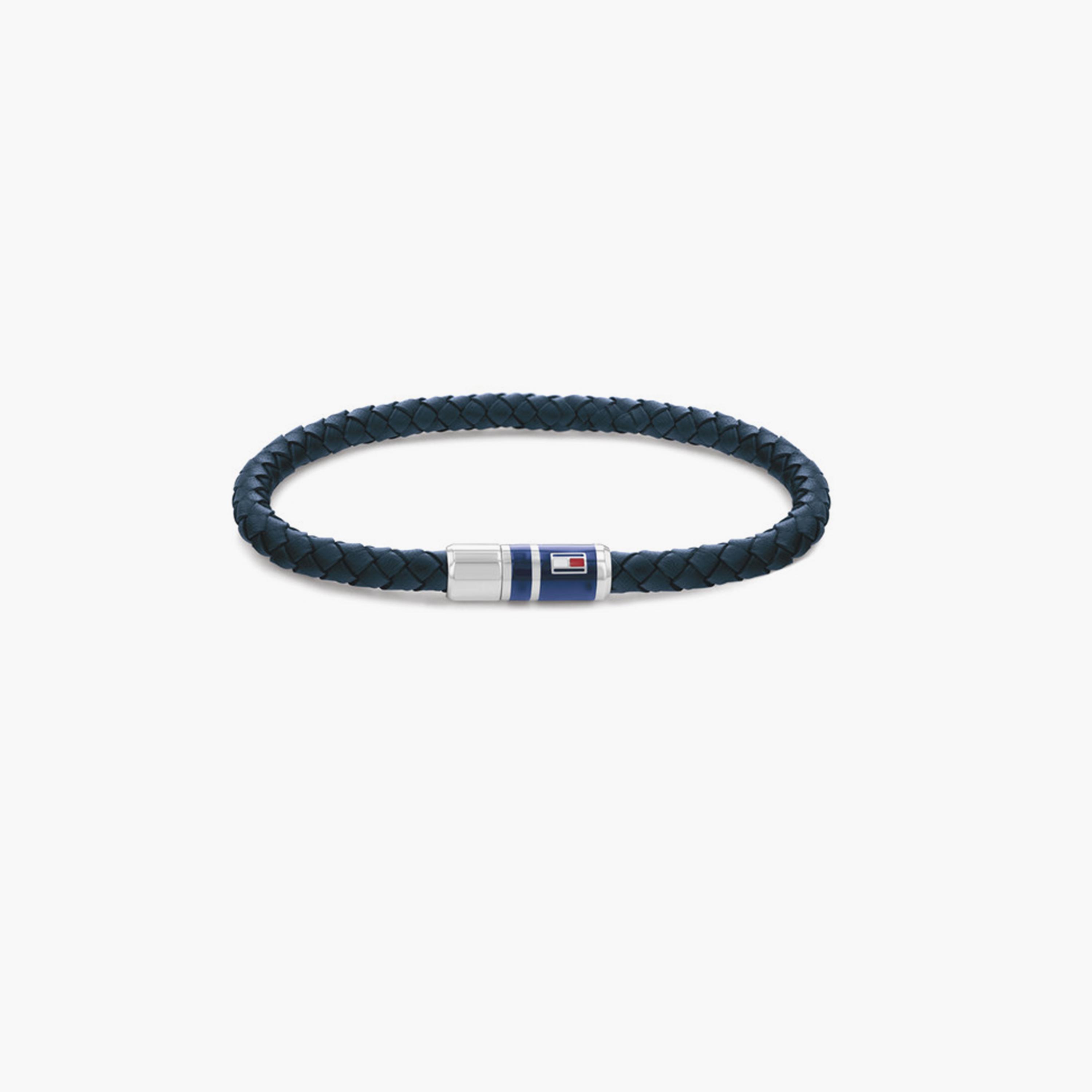 تومي هيلفيغر-  سوار جلدي أزرق للرجال-men-watchesandjewellery-bracelets-image-1