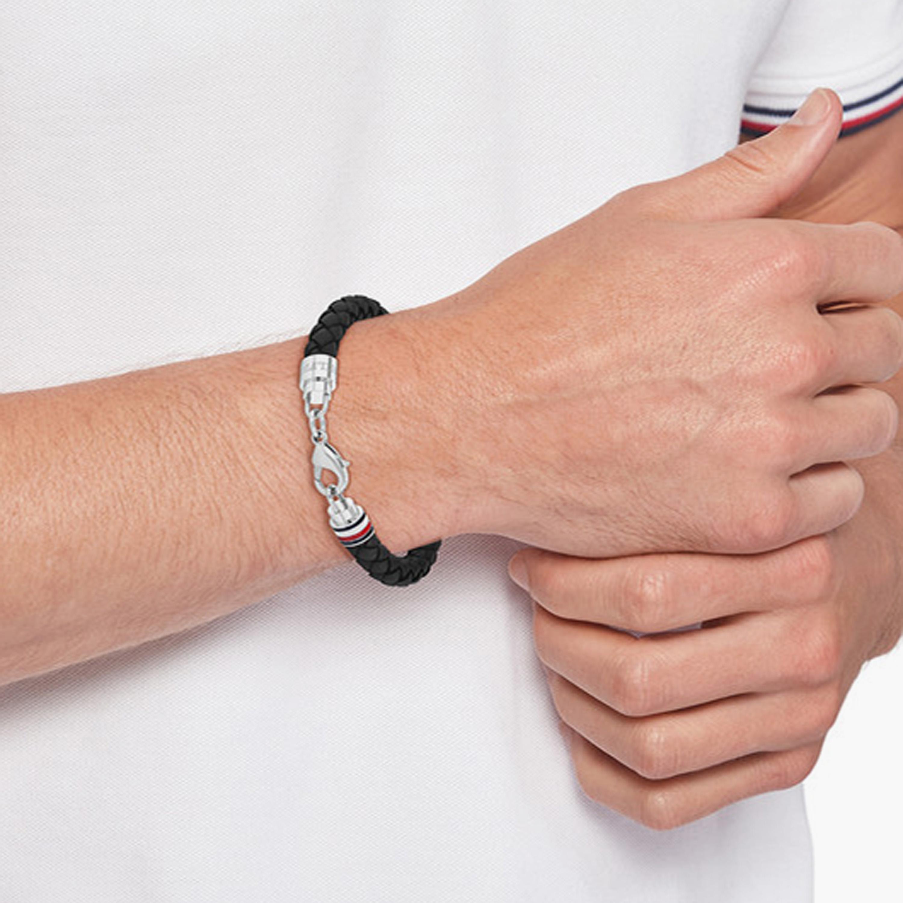 تومي هيلفيغر-  سوار جلدي متعدد الألوان للرجال-men-watchesandjewellery-bracelets-image-2