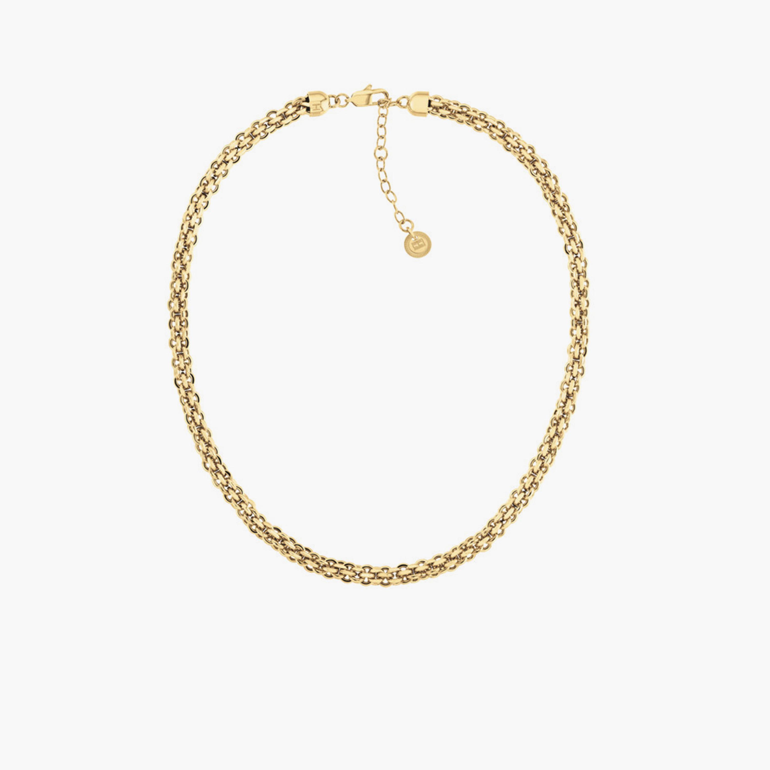 تومي هيلفيغر-  قلادة نسائية ستانلس ستيل ذهبية منقوشة-women-watchesandjewellery-jewellery-necklacesandpendants-image-1