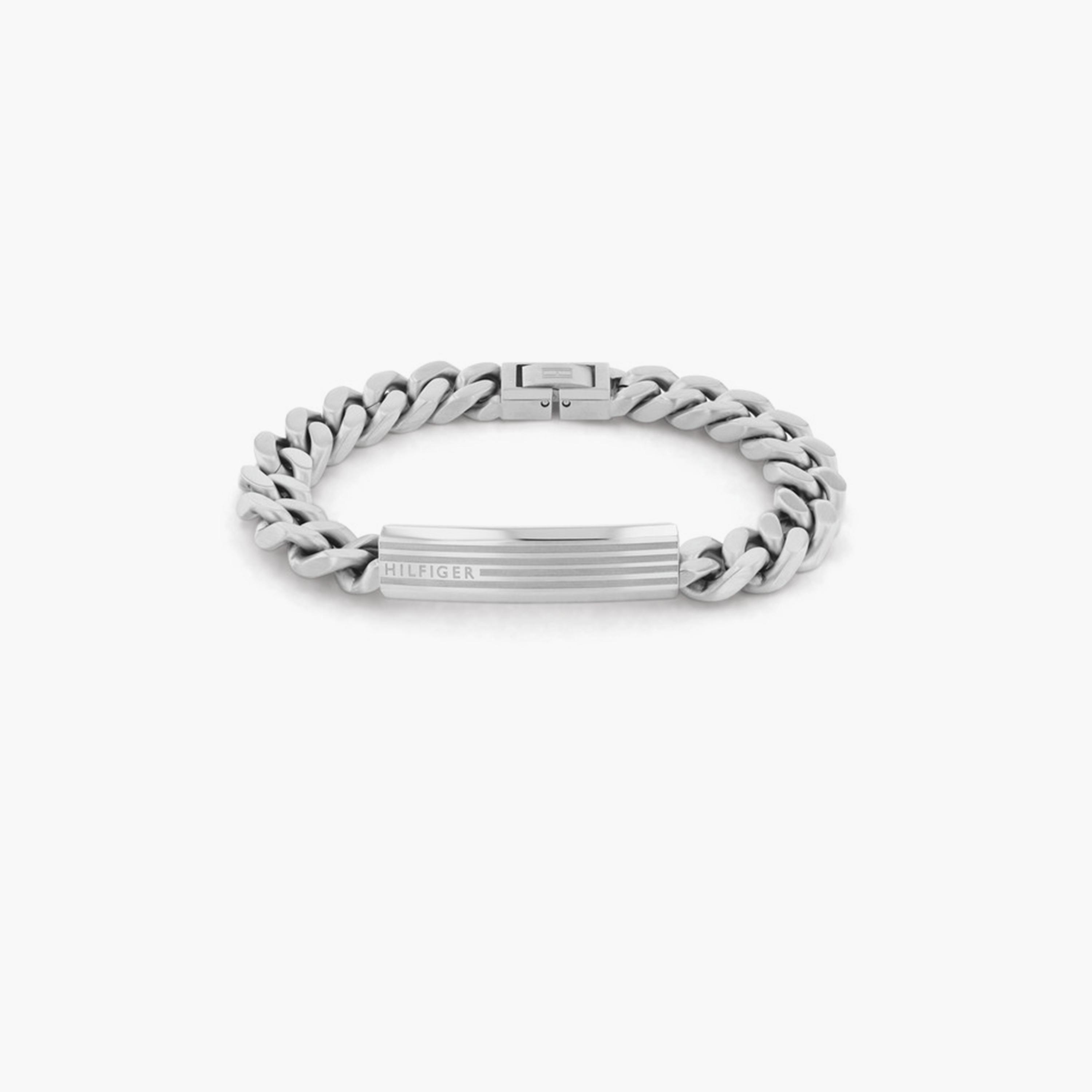 تومي هيلفيغر-  سوار معدني فضي للرجال-men-watchesandjewellery-bracelets-image-1