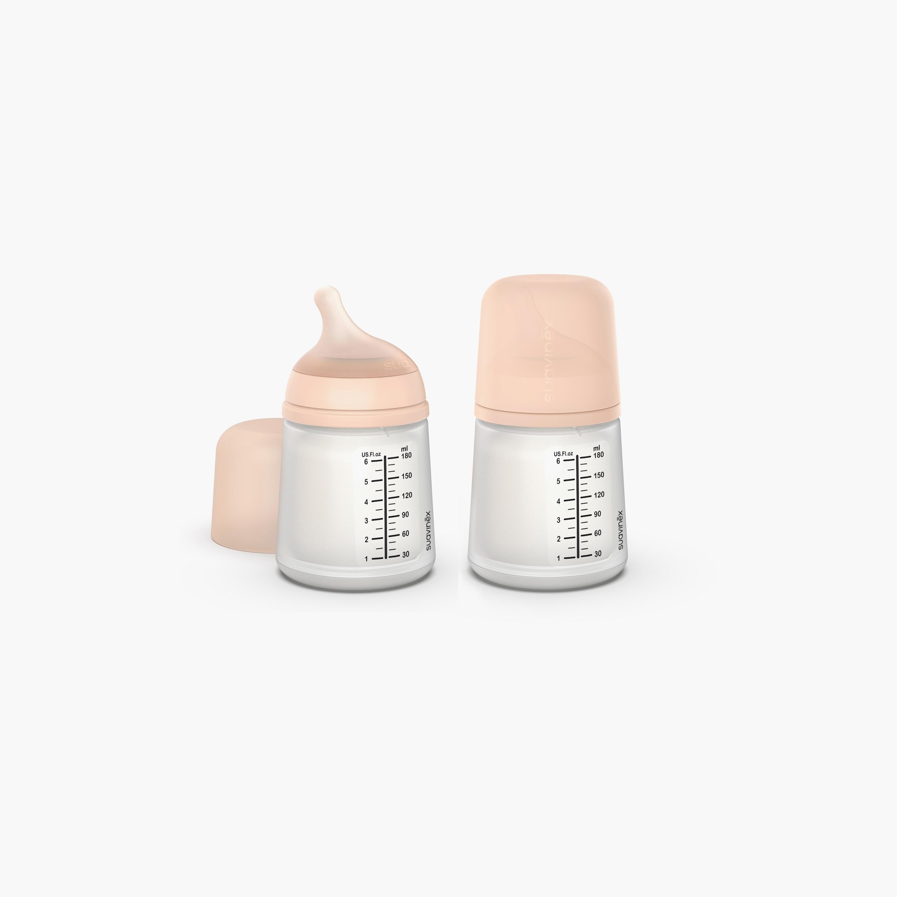 Suavinex ZeroZero Breastfeeding Bottle SU Fair, 180ml L3 - Pack Of 2-baby-feeding-feedingbottles-bottlesandteats-image-3