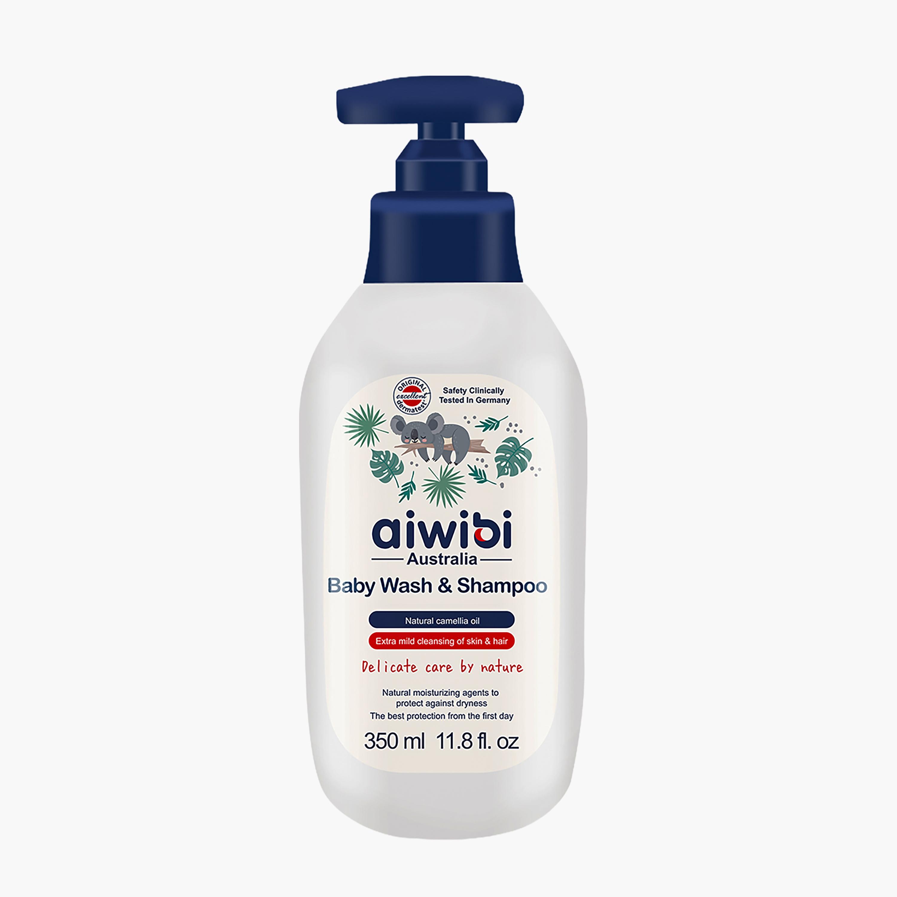 غسول وشامبو 2 في 1 للأطفال بزيت الكاميليا الطبيعي من أيويبي - 350 مل-baby-bathandcare-hairbodyskincare-image-1