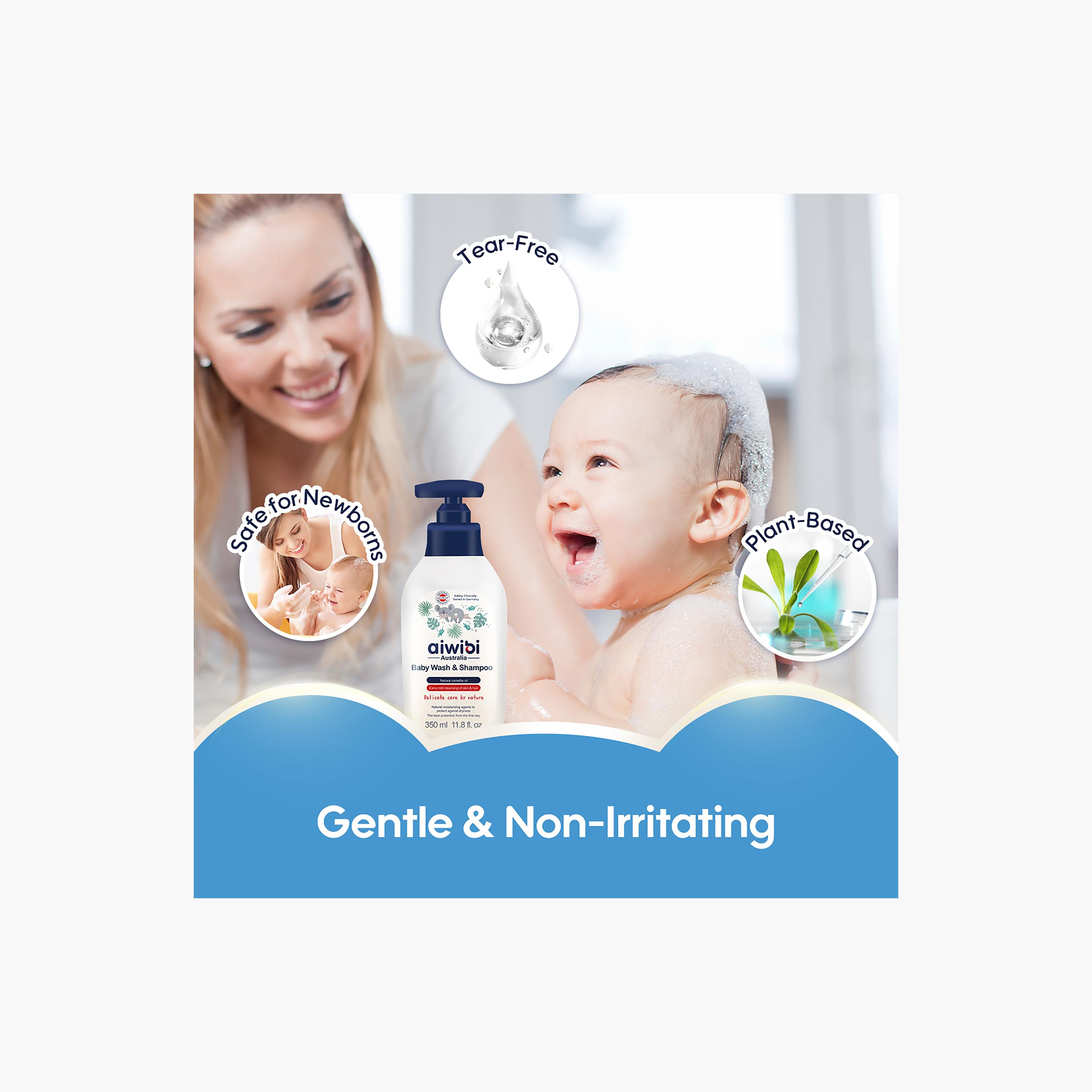 غسول وشامبو 2 في 1 للأطفال بزيت الكاميليا الطبيعي من أيويبي - 350 مل-baby-bathandcare-hairbodyskincare-image-6