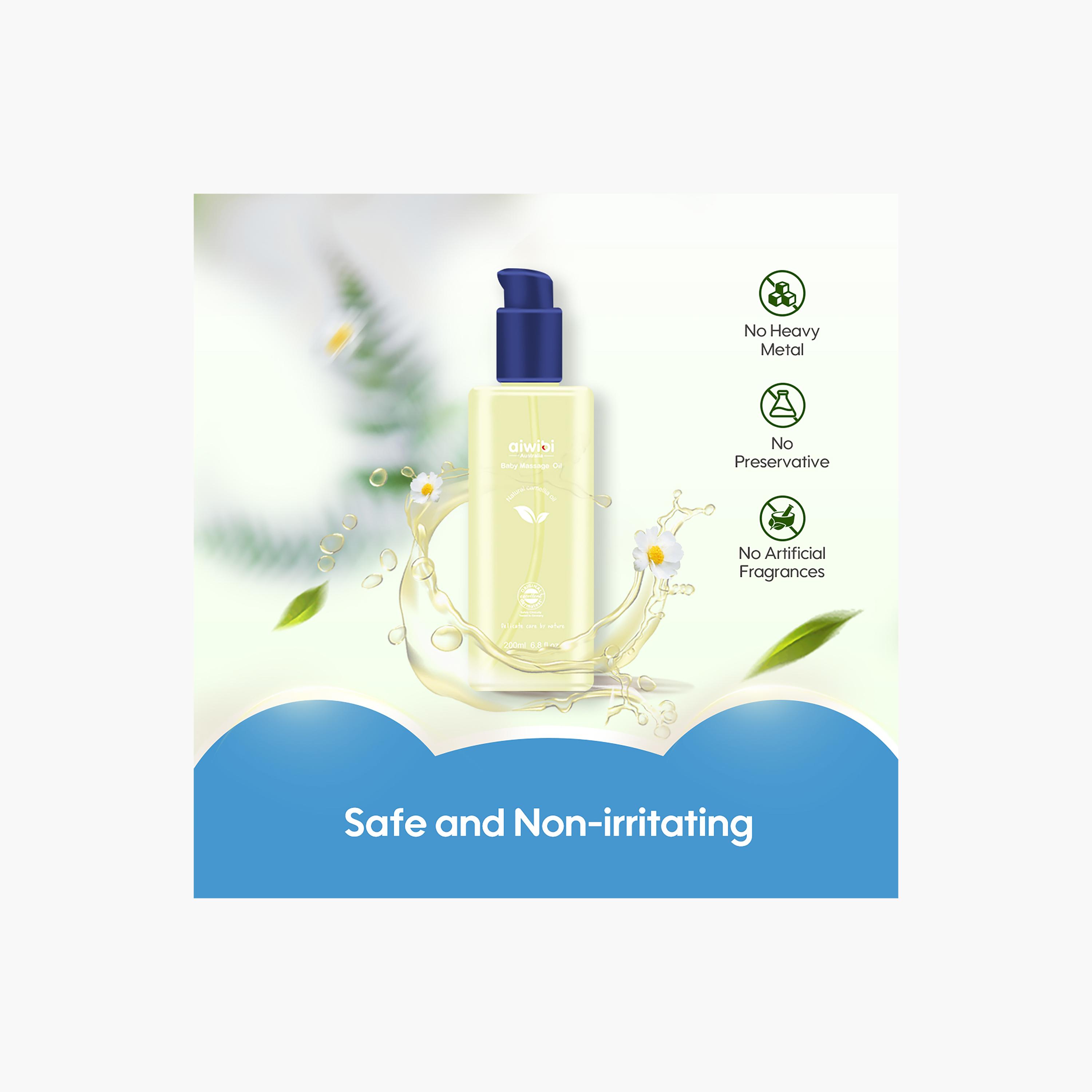 Aiwibi Baby Massage Oil with Natural Camellia Seed - 200 ml-baby-bathandcare-hairbodyskincare-image-6