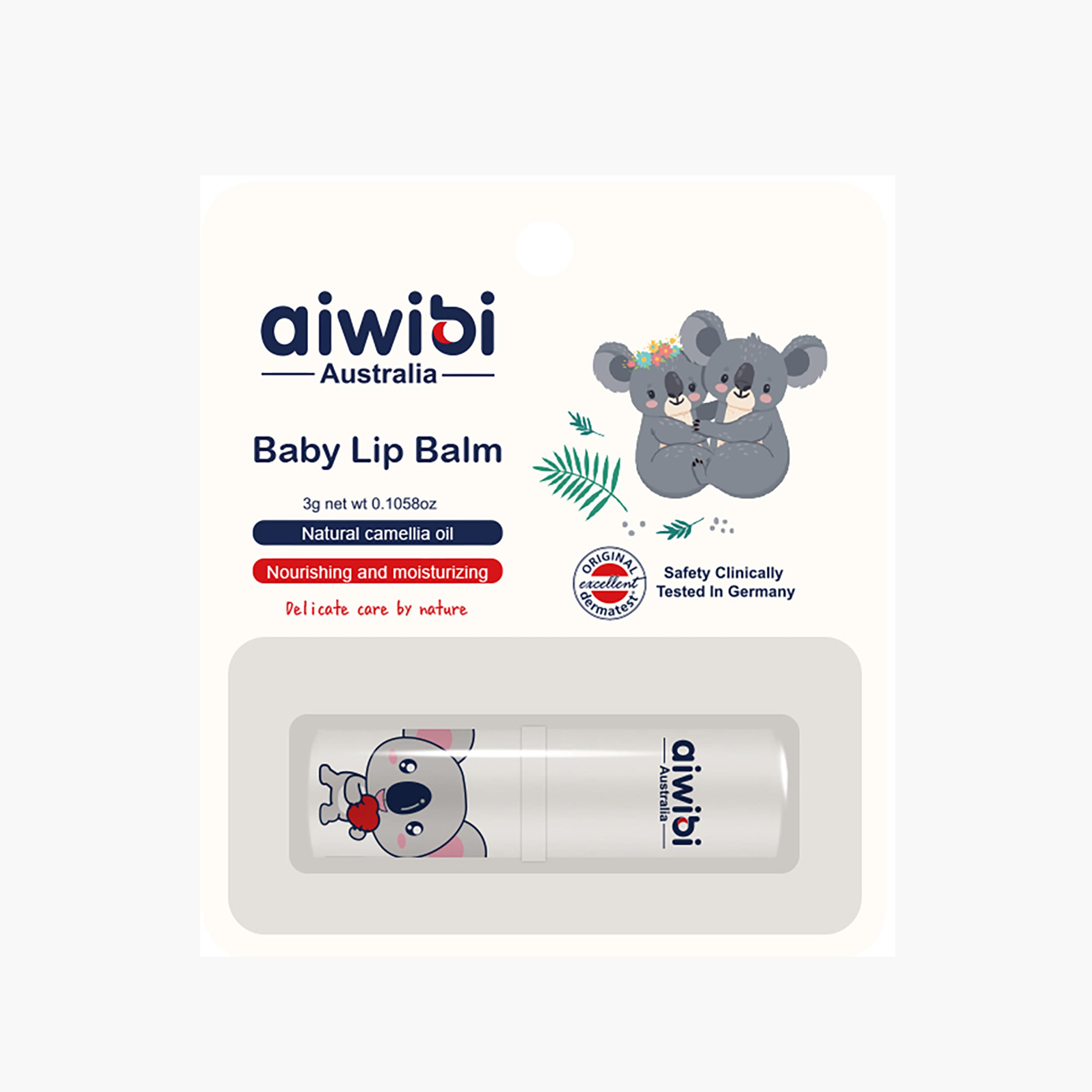 Aiwibi Natural Baby Lips Moisturizing Lip Balm with Vitamin E & Natural Camellia Seed Oil - 3gm-baby-bathandcare-hairbodyskincare-image-1