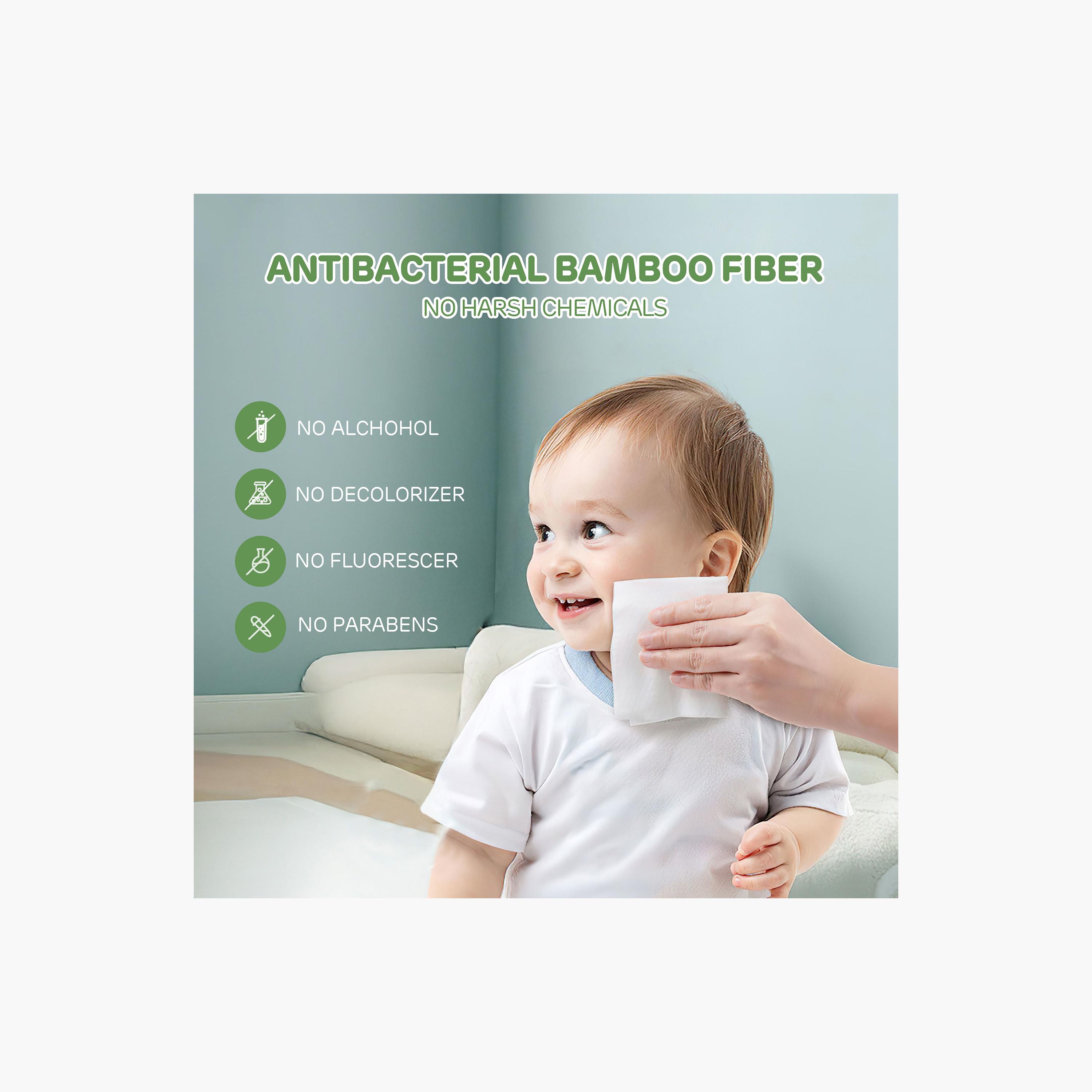 Aiwibi Pack of 3 100% Biodegradable Alcohol Free Wet Wipes - 240-Piece-baby-bathandcare-wipes-image-3