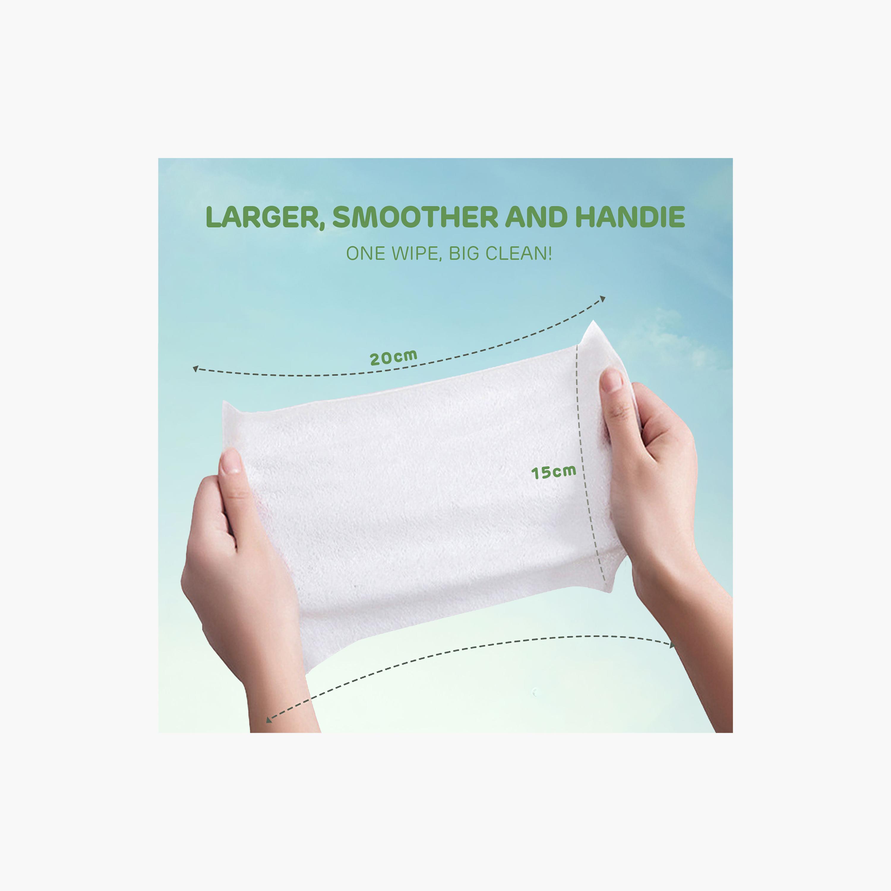 Aiwibi Pack of 3 100% Biodegradable Alcohol Free Wet Wipes - 240-Piece-baby-bathandcare-wipes-image-4