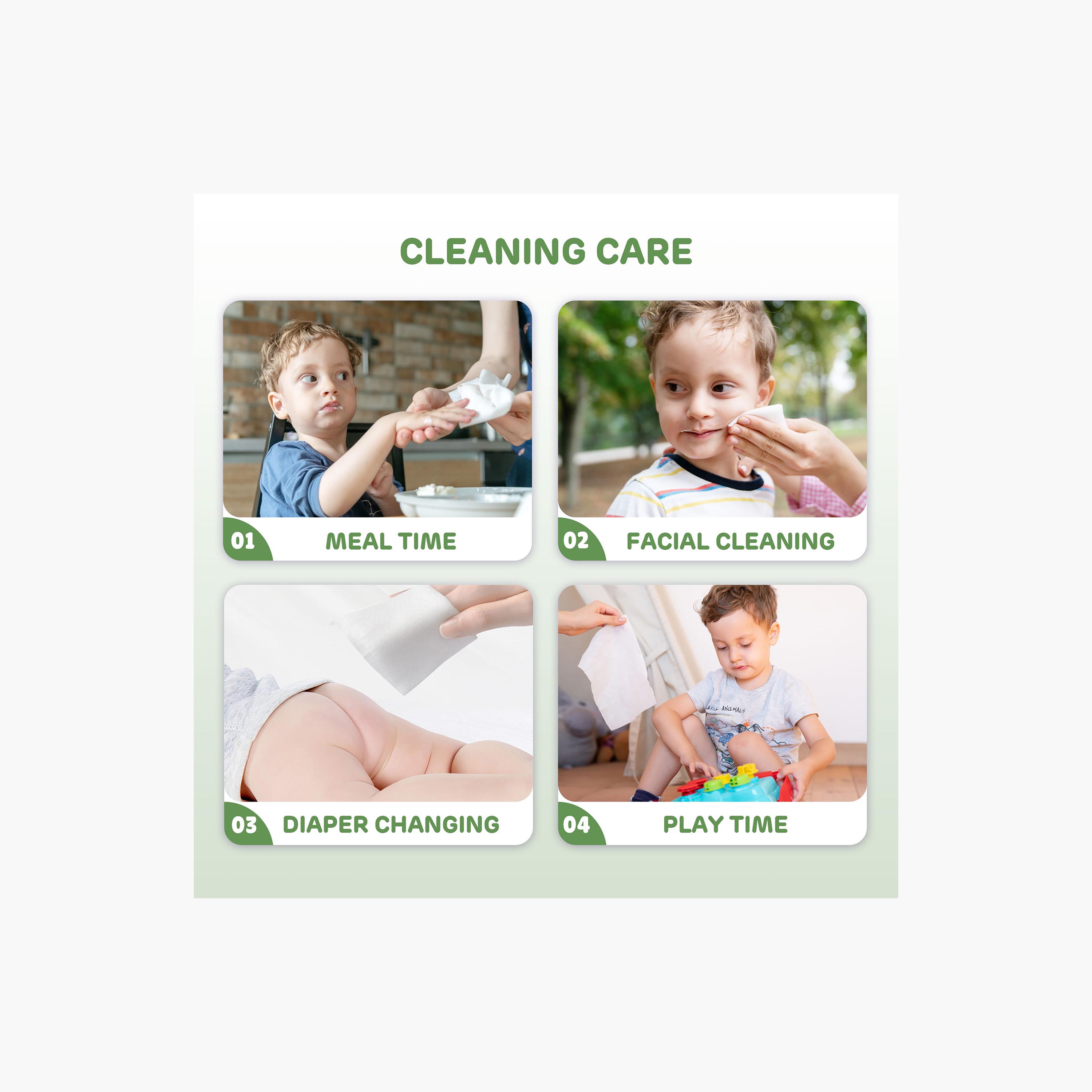 Aiwibi Pack of 3 100% Biodegradable Alcohol Free Wet Wipes - 240-Piece-baby-bathandcare-wipes-image-7