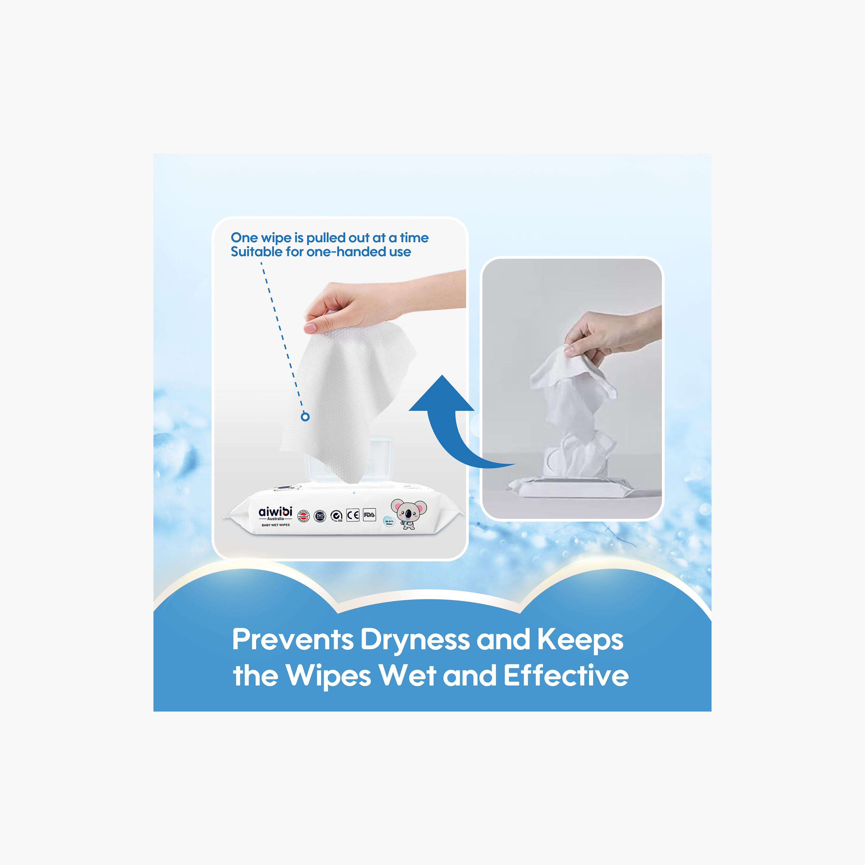 Aiwibi 60-Piece Alcohol Free Wet Wipes with Lid-baby-diapering-babywipes-image-3
