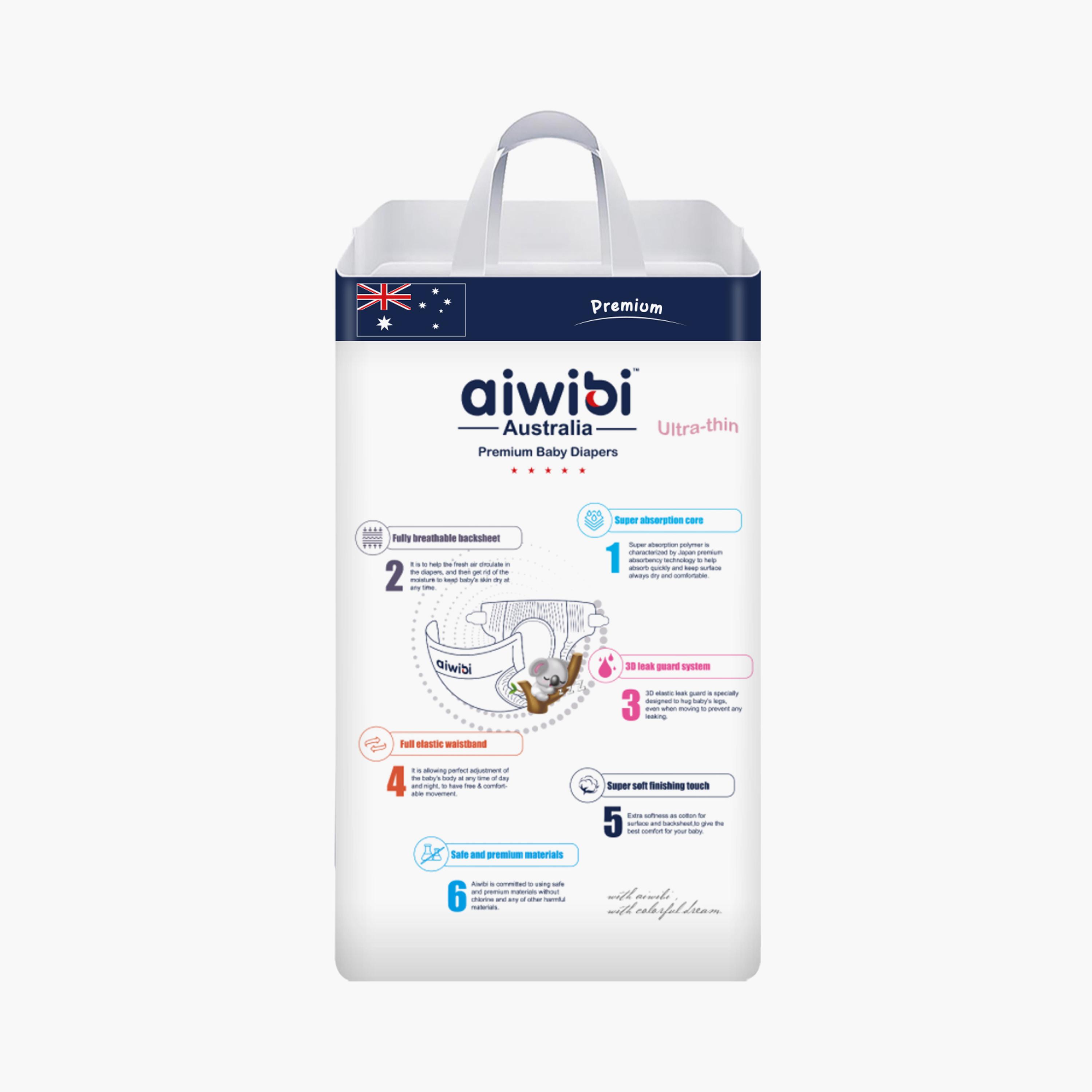 Aiwibi 62-Piece Premium Ultra-Thin Diapers - 6-11kg-baby-diapering-diapers-image-2