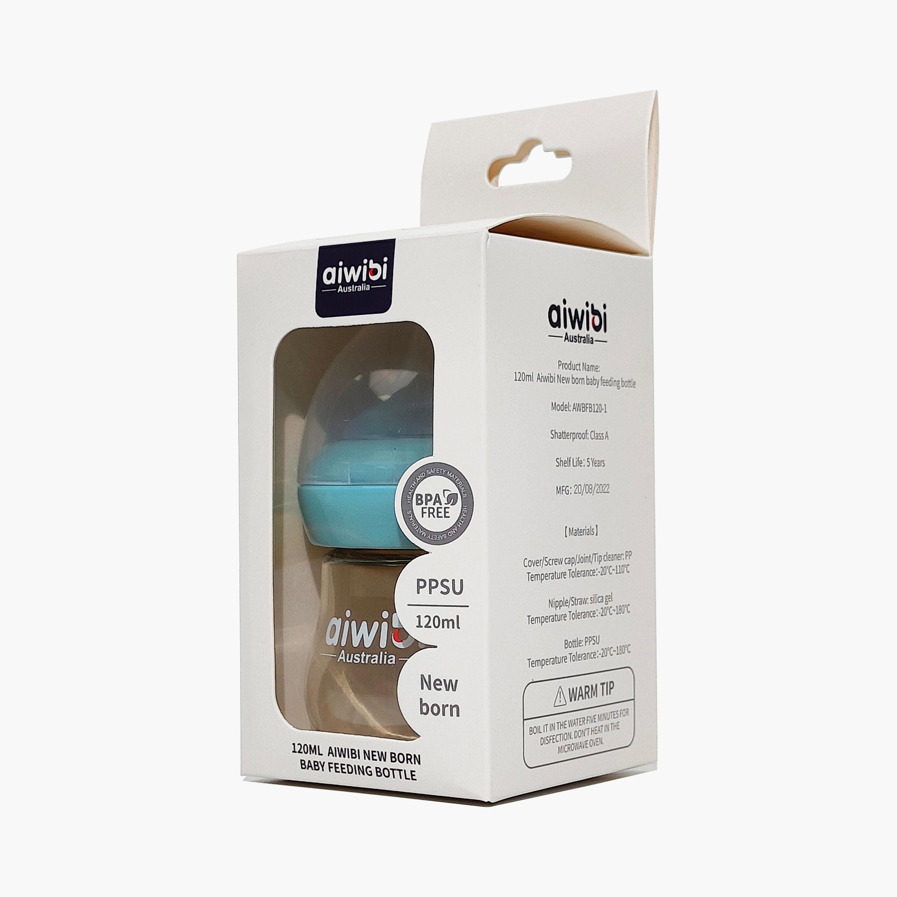 Aiwibi Slow Flow Baby Feeding Bottle - New Born - 120 ml-baby-feeding-feedingbottles-bottlesandteats-image-2