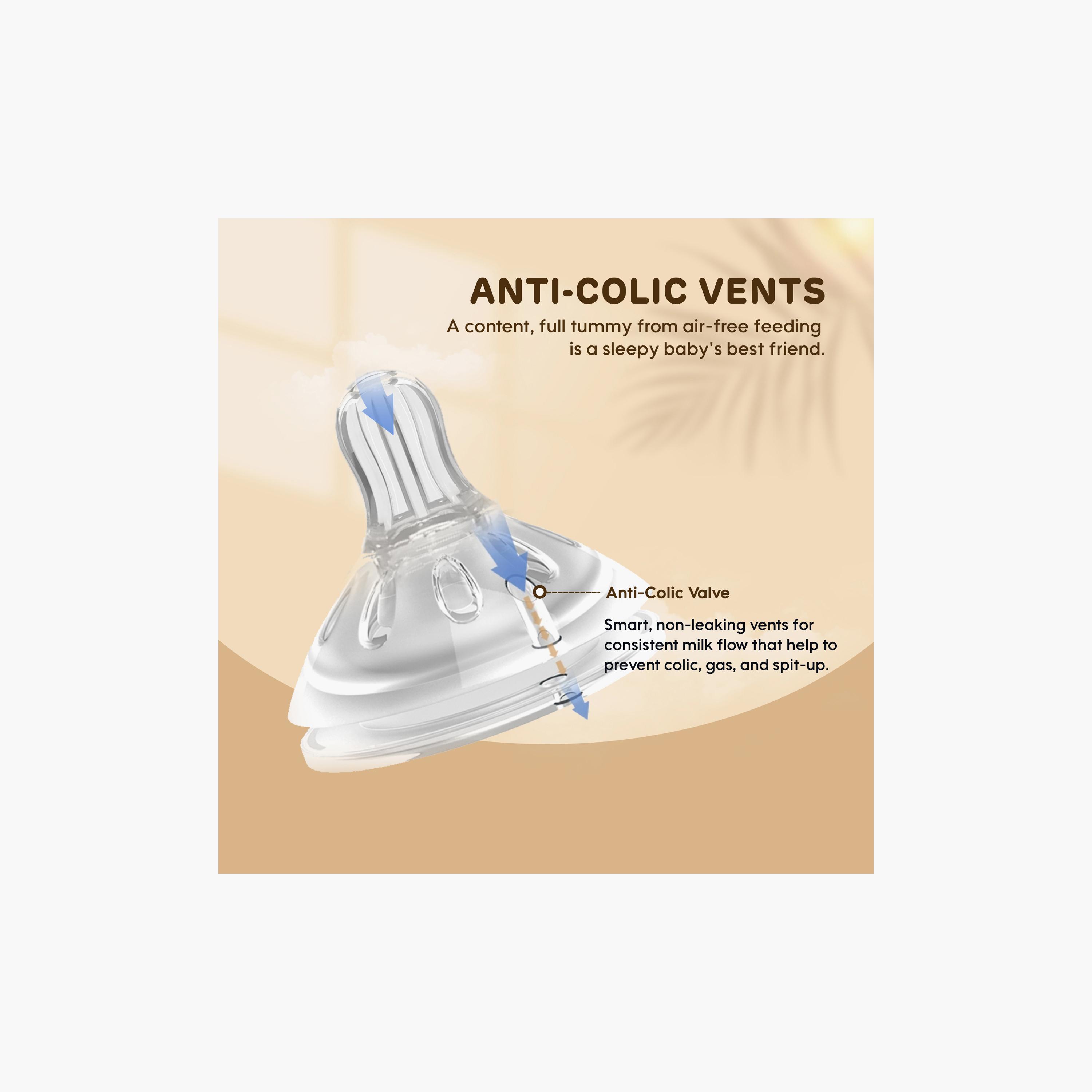 Aiwibi BPA Free Anti-Colic Feeding Bottle - 240 ml-baby-feeding-feedingbottles-bottlesandteats-image-5