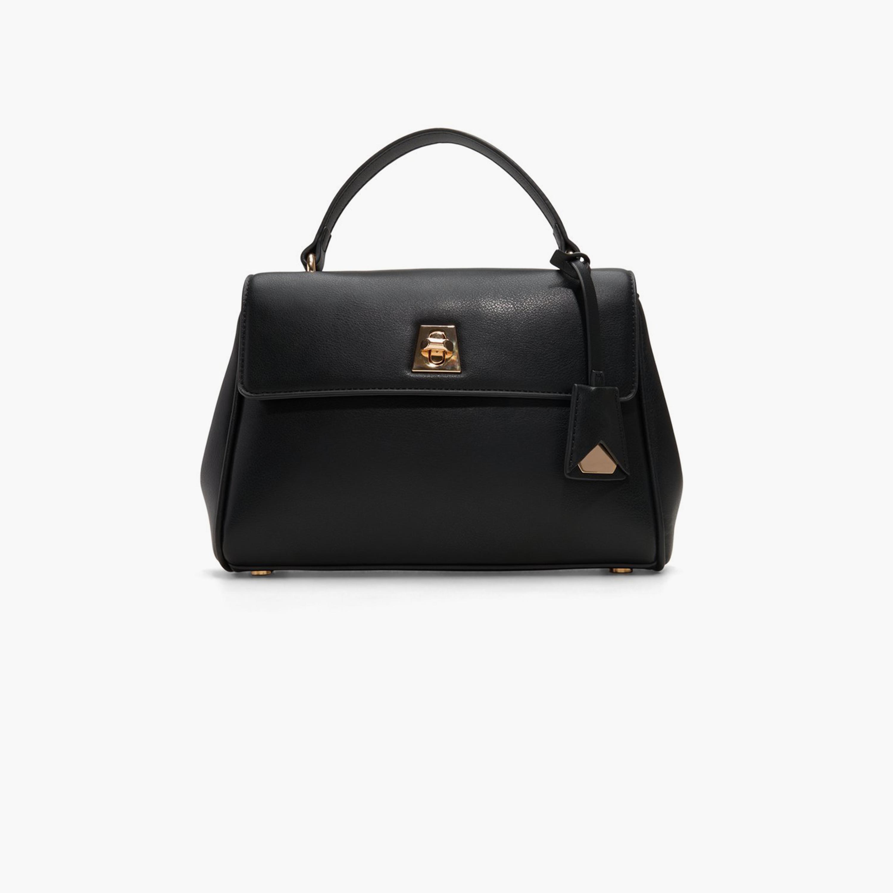 Call it Spring Yolandaa Textured Top-Handle Satchel Bag With Detachable Strap and Twist Lock Closure-women-bagsandwallets-handbags-image-1