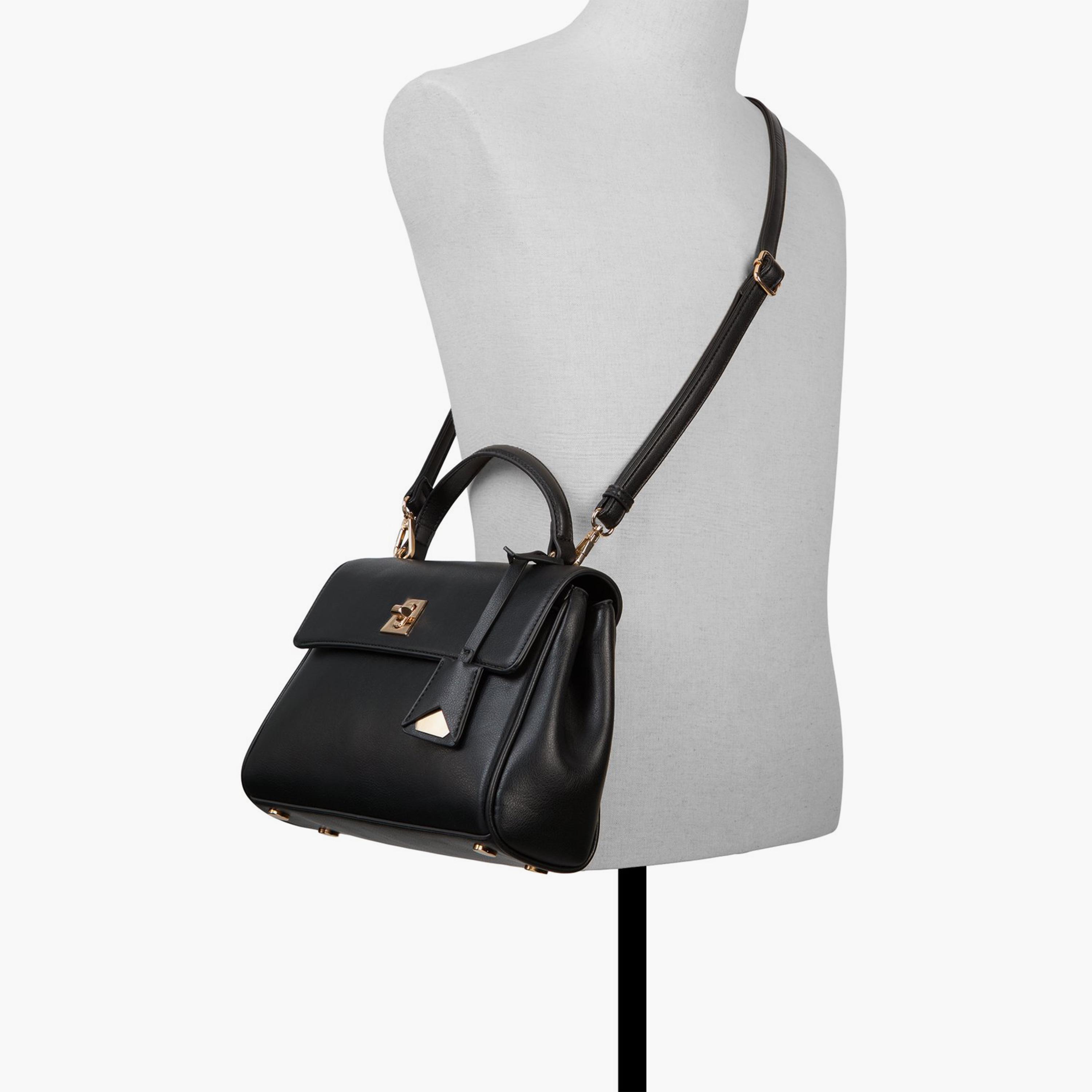 Call it Spring Yolandaa Textured Top-Handle Satchel Bag With Detachable Strap and Twist Lock Closure-women-bagsandwallets-handbags-image-4