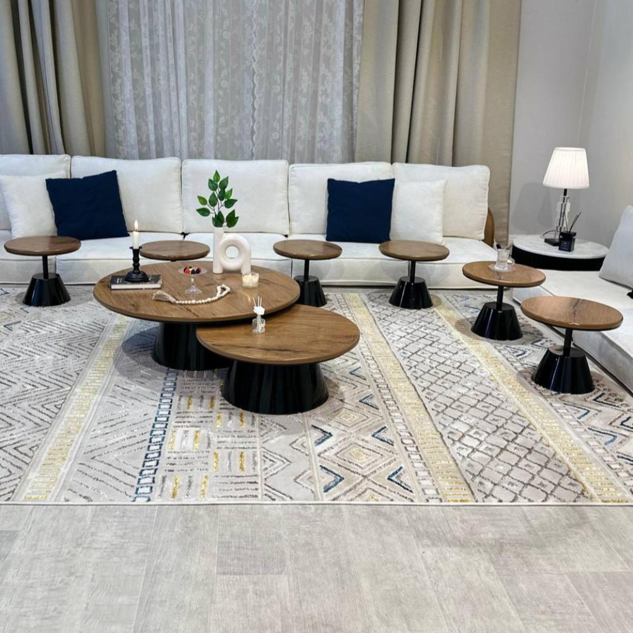 Wooden Top 8-Piece Coffee Table and Side Table Set-furniture-livingroom-coffeetables-image-2