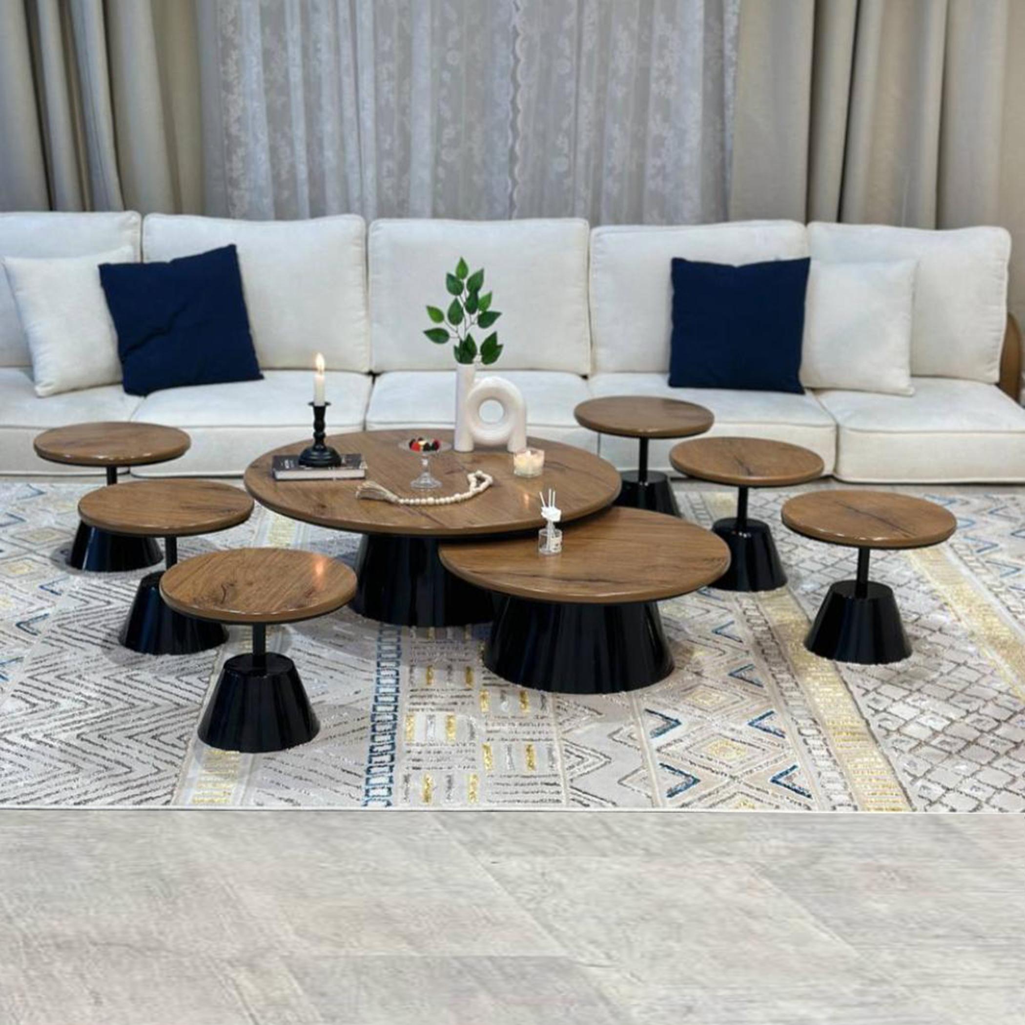 Wooden Top 8-Piece Coffee Table and Side Table Set-furniture-livingroom-coffeetables-image-3