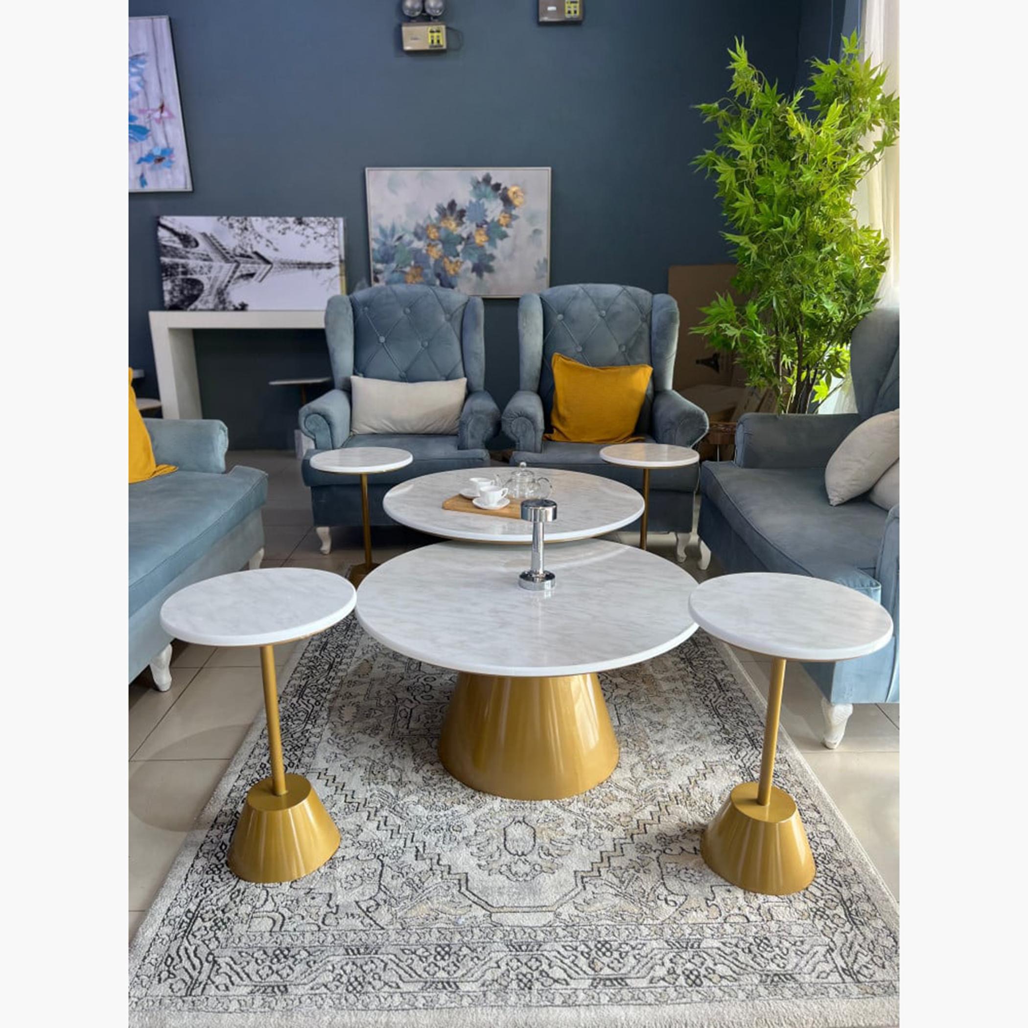 Wooden Top 6-Piece Coffee Table and Side Table Set-furniture-livingroom-coffeetables-image-1
